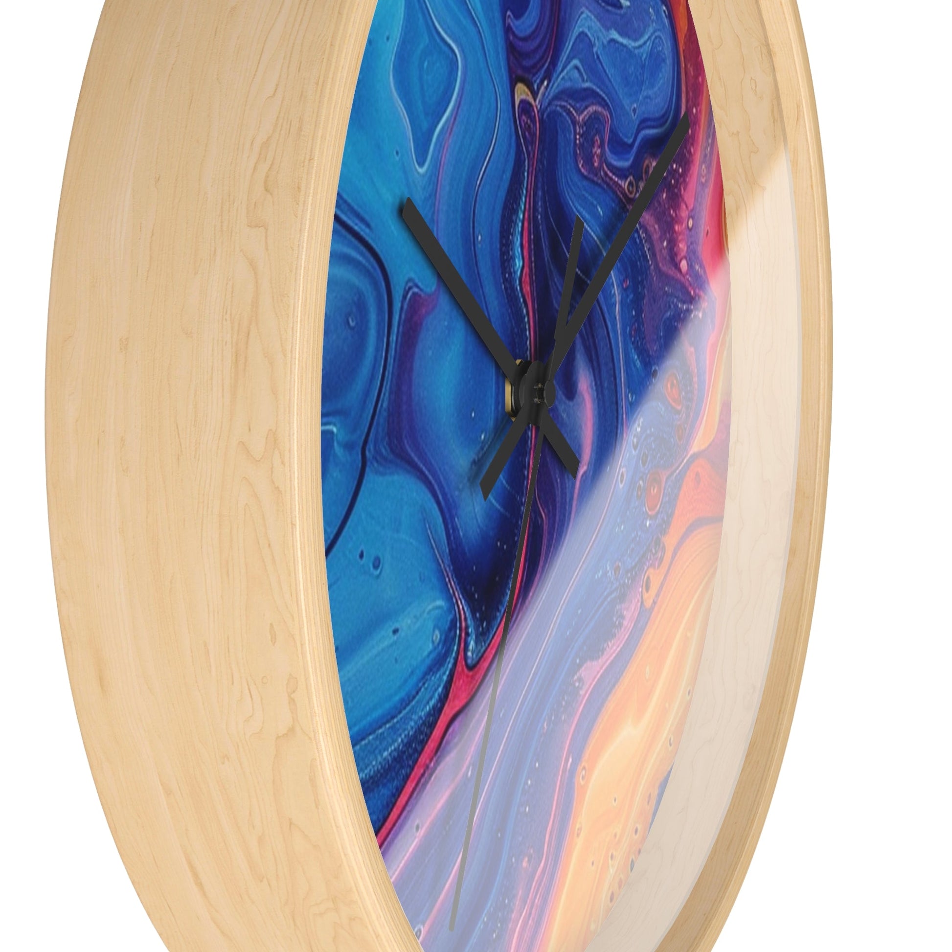 Colorful Marbled Abstract Wall Clock, Artsulli - Art is Long, Life is Short, Home Decor, , , , , , , 