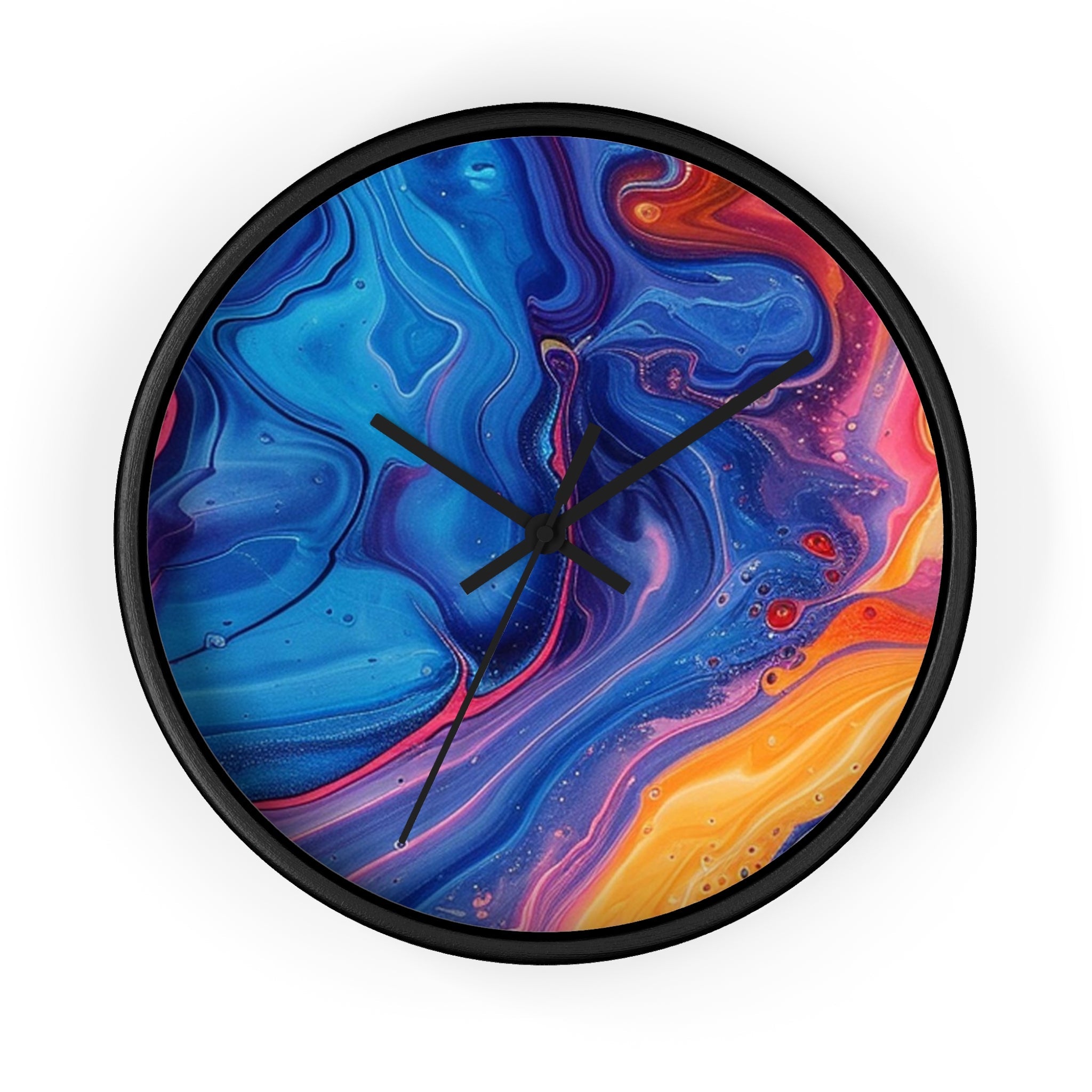 Printify Colorful Marbled Abstract Wall Clock 2025