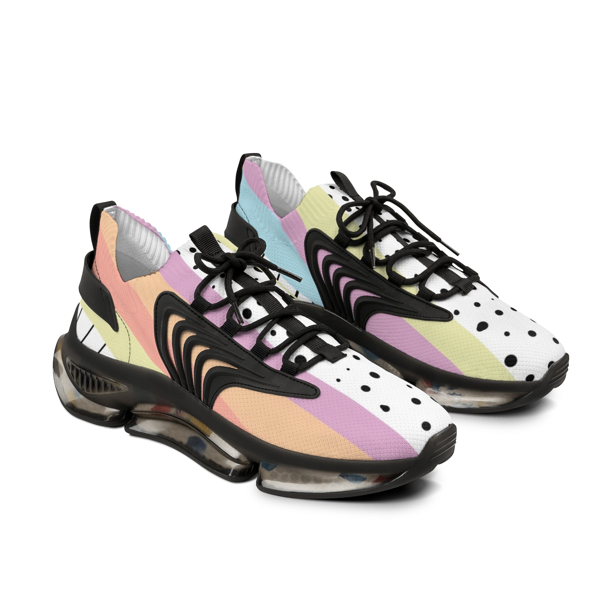 Colorful Polka Dot Men's Athletic Sneakers, Artsulli - Art is Long, Life is Short, Shoes, Color, Black sole, Size, US 5, , , 24753663192591813010