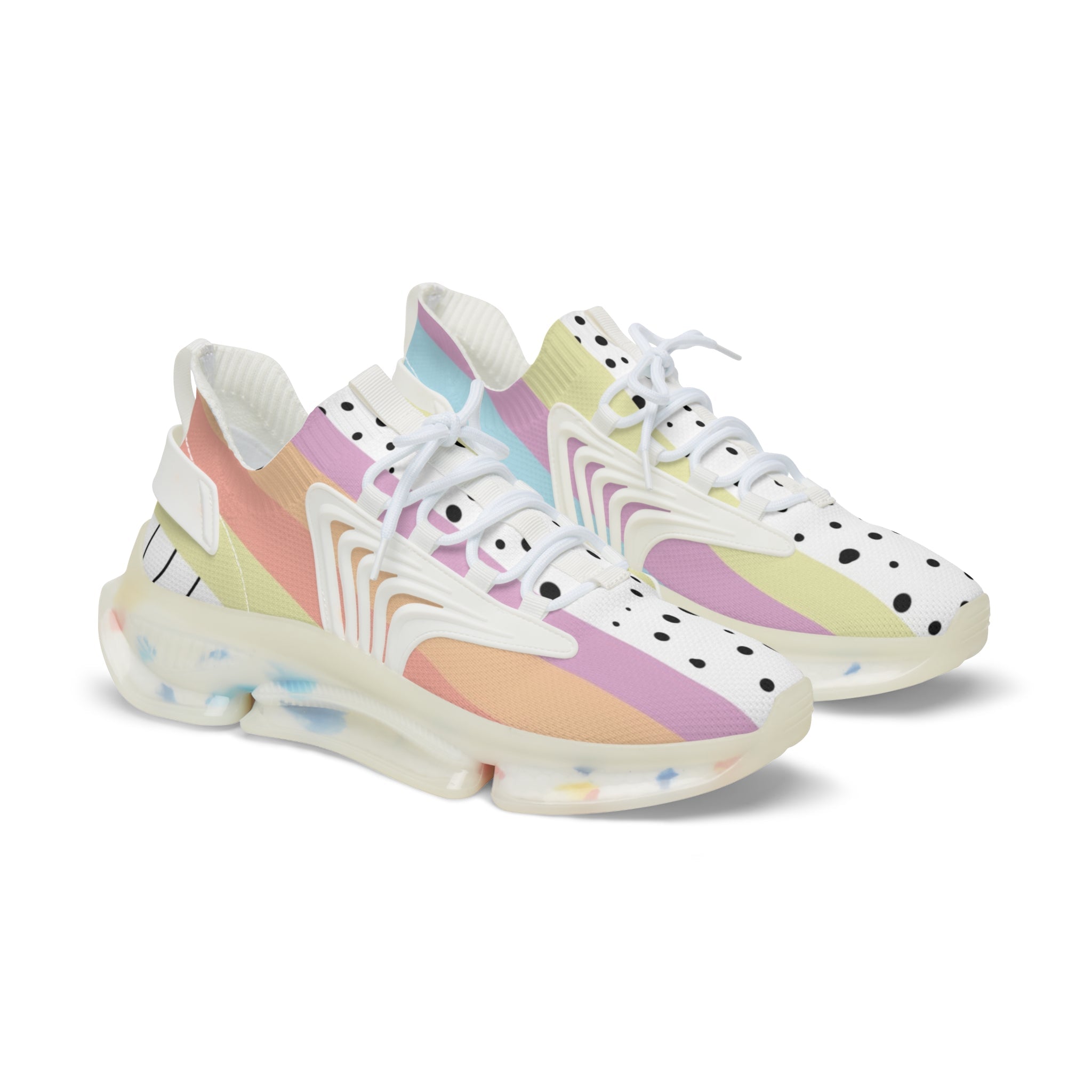 Colorful Polka Dot Men's Athletic Sneakers, Artsulli - Art is Long, Life is Short, Shoes, Color, White sole, Size, US 5, , , 28361981978382086743