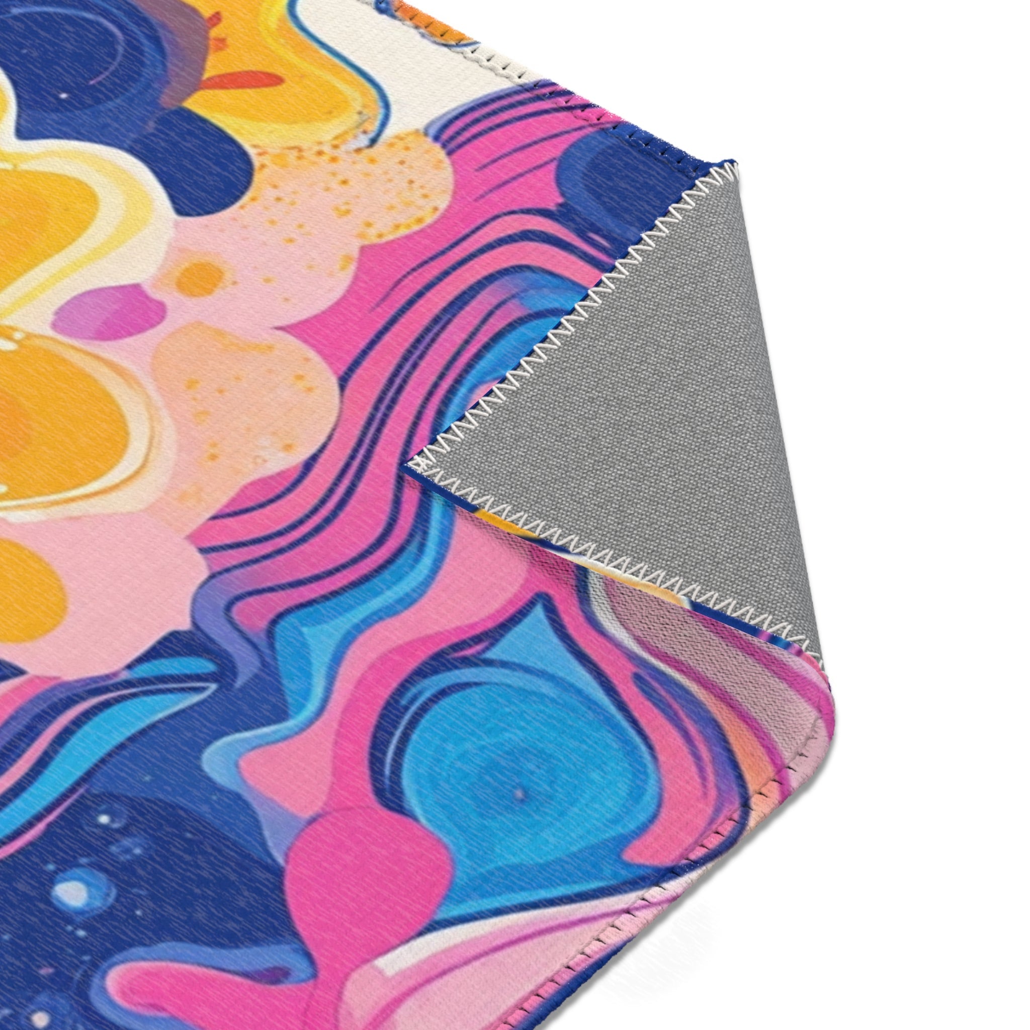 Colorful Psychedelic Floral Area Rug, Artsulli - Art is Long, Life is Short, Home Decor, , , , , , , 
