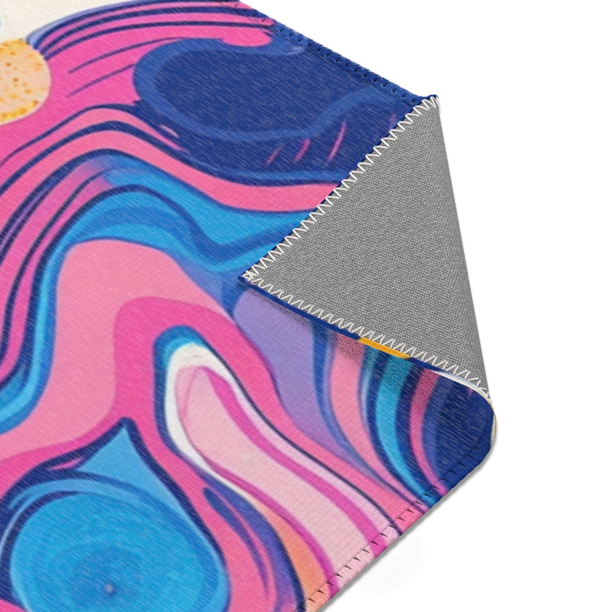 Colorful Psychedelic Floral Area Rug, Artsulli - Art is Long, Life is Short, Home Decor, , , , , , , 