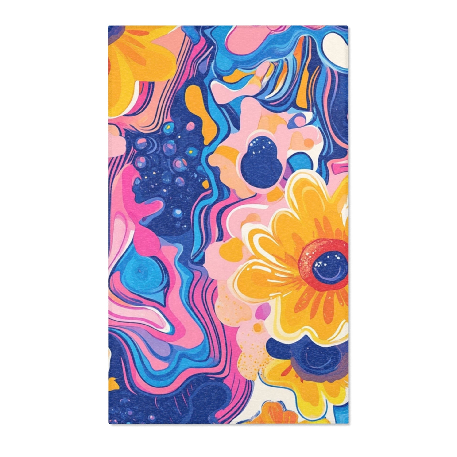 Colorful Psychedelic Floral Area Rug, Artsulli - Art is Long, Life is Short, Home Decor, Size, 36" × 60", , , , , 20603818556194047188