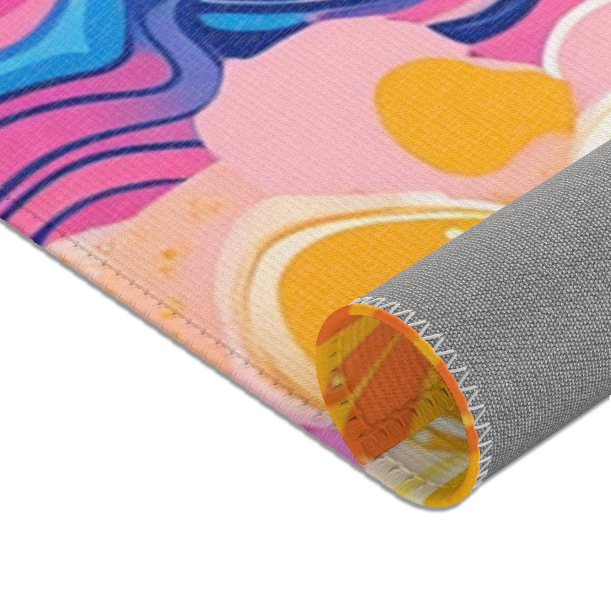 Colorful Psychedelic Floral Area Rug, Artsulli - Art is Long, Life is Short, Home Decor, , , , , , , 