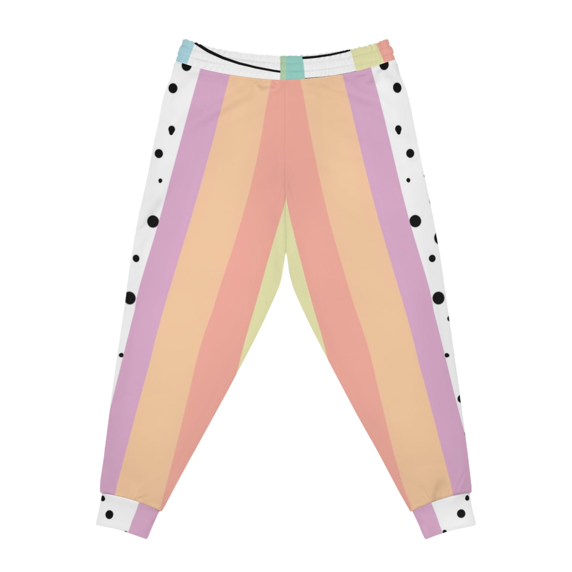 Colorful Striped and Polka Dot Joggers, Artsulli - Art is Long, Life is Short, All Over Prints, , , , , , , 