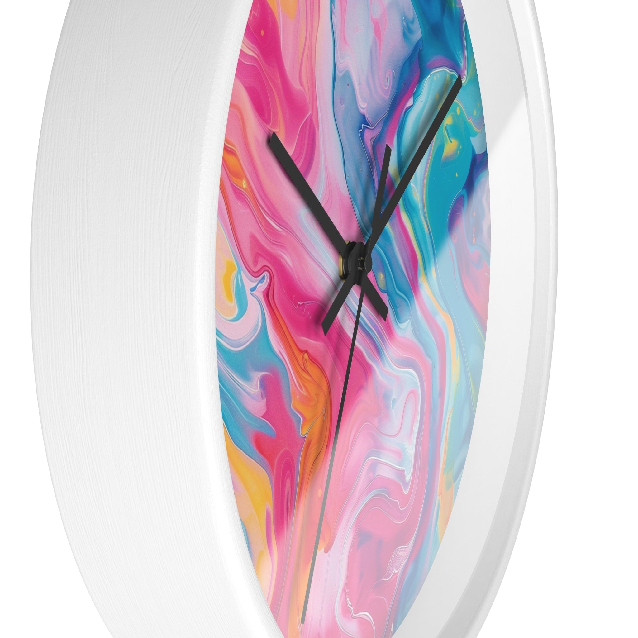 Colorful Swirl Abstract Wall Clock, Artsulli - Art is Long, Life is Short, Home Decor, , , , , , , 