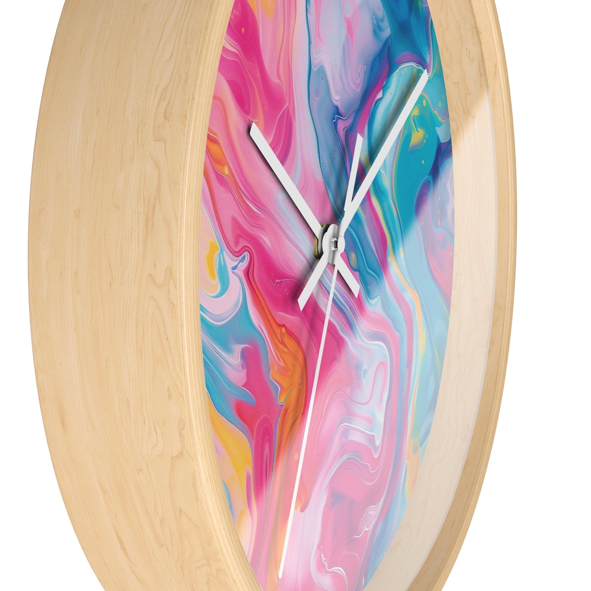 Colorful Swirl Abstract Wall Clock, Artsulli - Art is Long, Life is Short, Home Decor, , , , , , , 