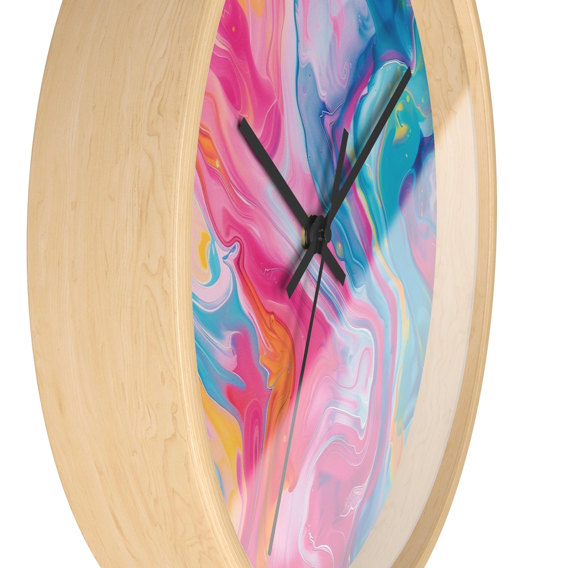 Colorful Swirl Abstract Wall Clock, Artsulli - Art is Long, Life is Short, Home Decor, , , , , , , 