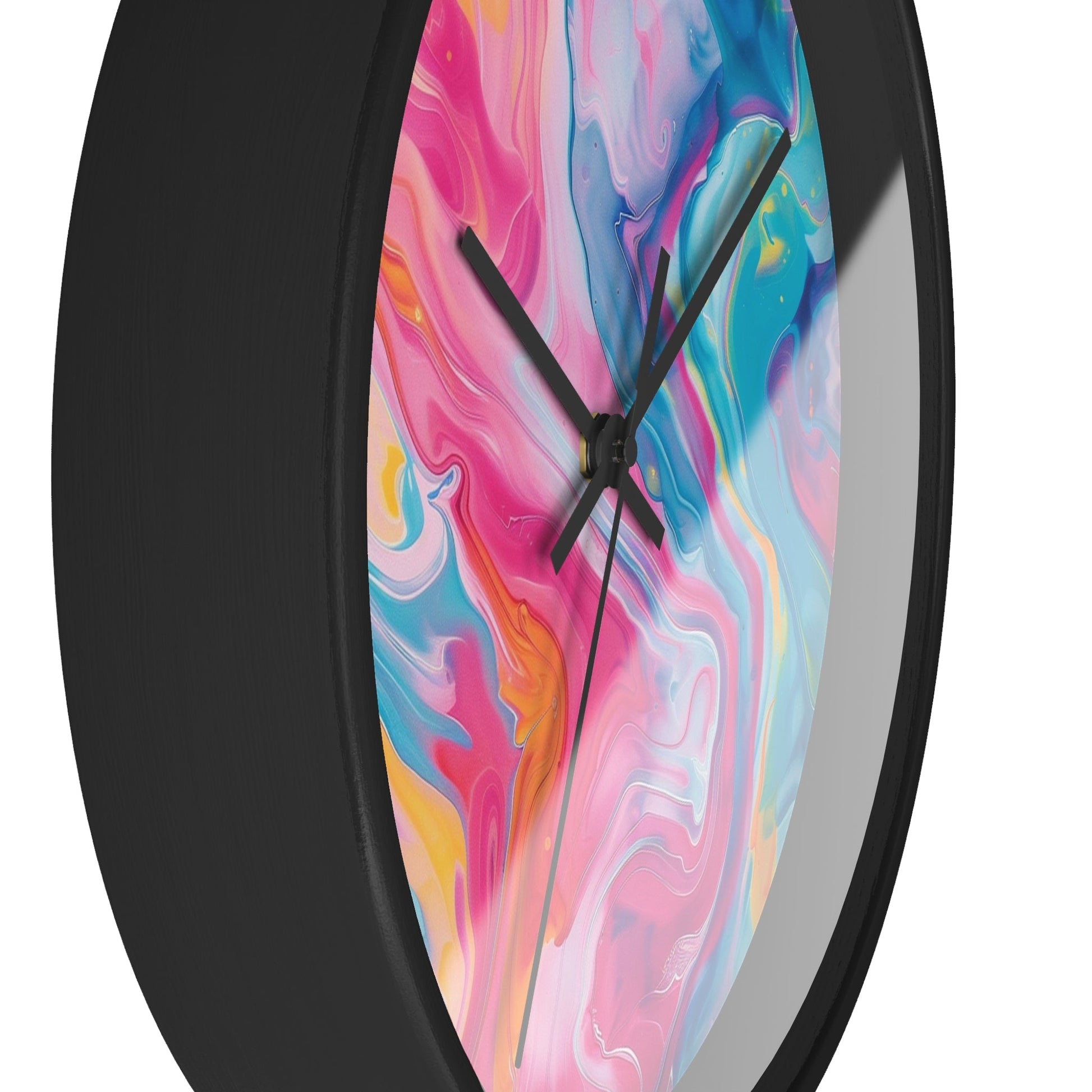 Colorful Swirl Abstract Wall Clock, Artsulli - Art is Long, Life is Short, Home Decor, , , , , , , 