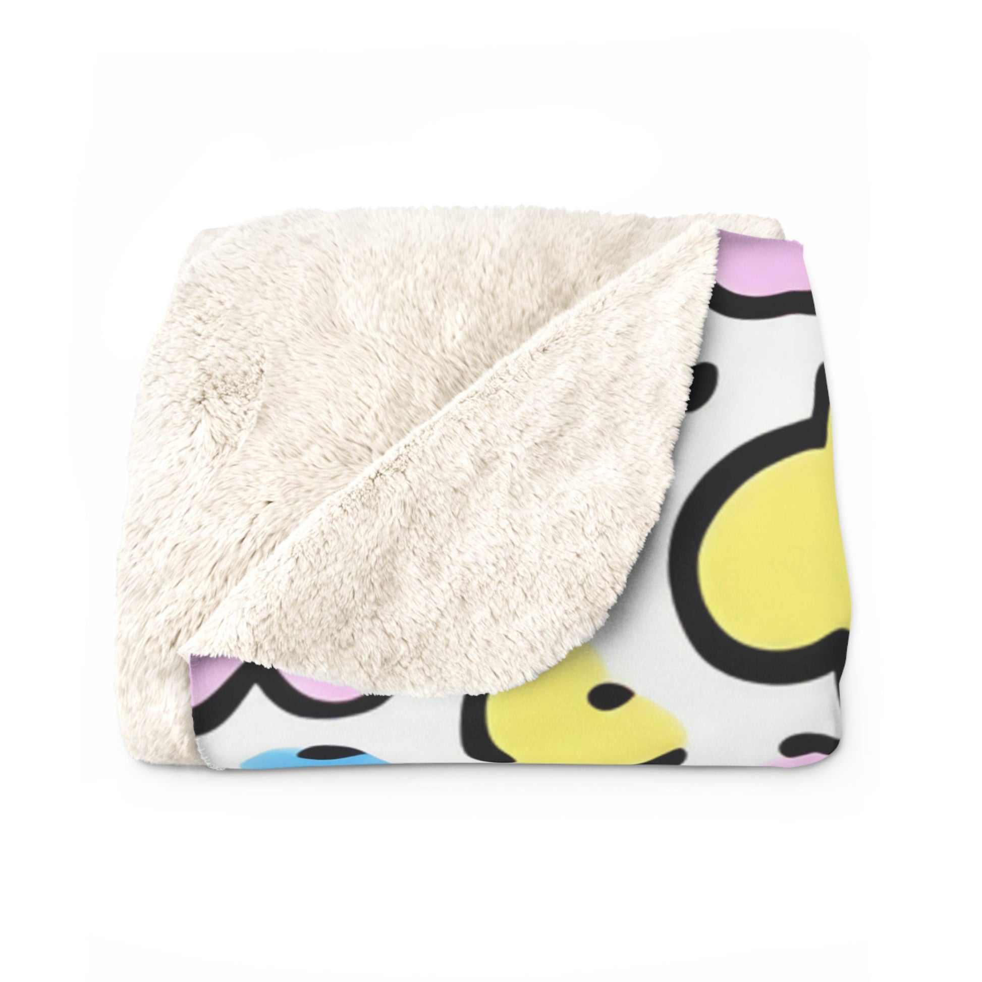 Colorful Wildflower Sherpa Fleece Blanket, Artsulli - Art is Long, Life is Short, Home Decor, , , , , , , 