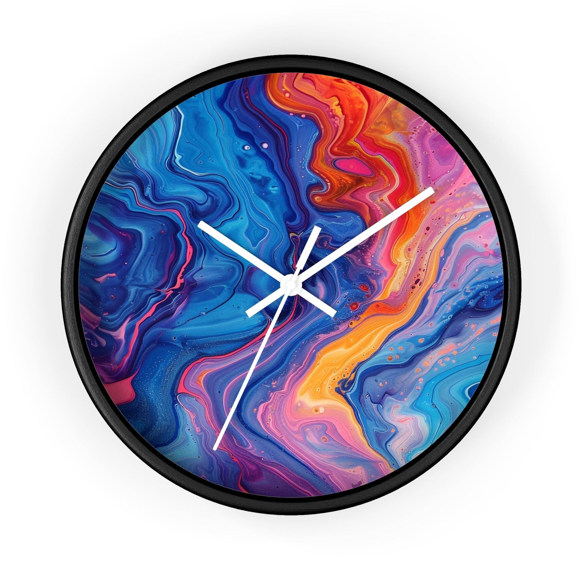 Copy of Wall Clock, Artsulli - Art is Long, Life is Short, Home Decor, Color, Black Base, Hands, White, Size, 10", 21548004850647039578