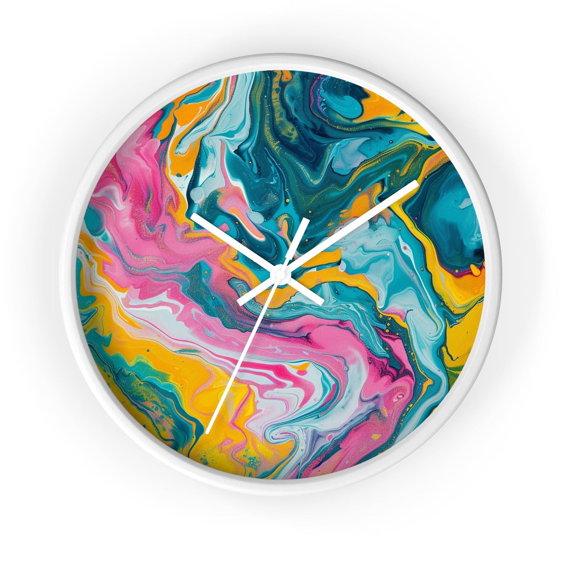 Copy of Wall Clock, Artsulli - Art is Long, Life is Short, Home Decor, Color, White Base, Hands, White, Size, 10", 18808753372795404040
