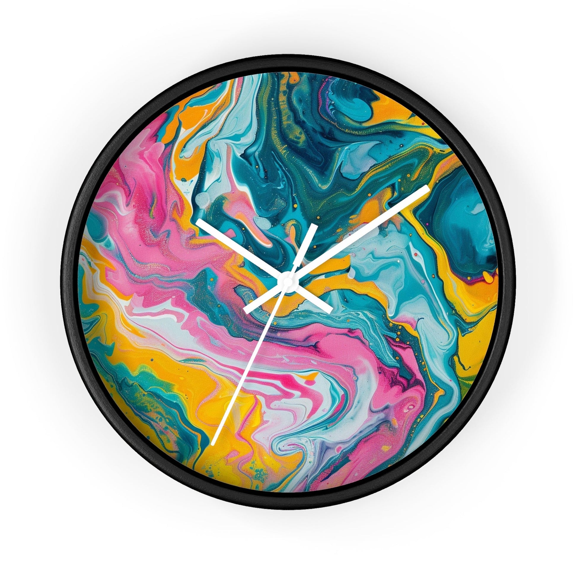 Copy of Wall Clock, Artsulli - Art is Long, Life is Short, Home Decor, Color, Black Base, Hands, White, Size, 10", 17162219175122595032