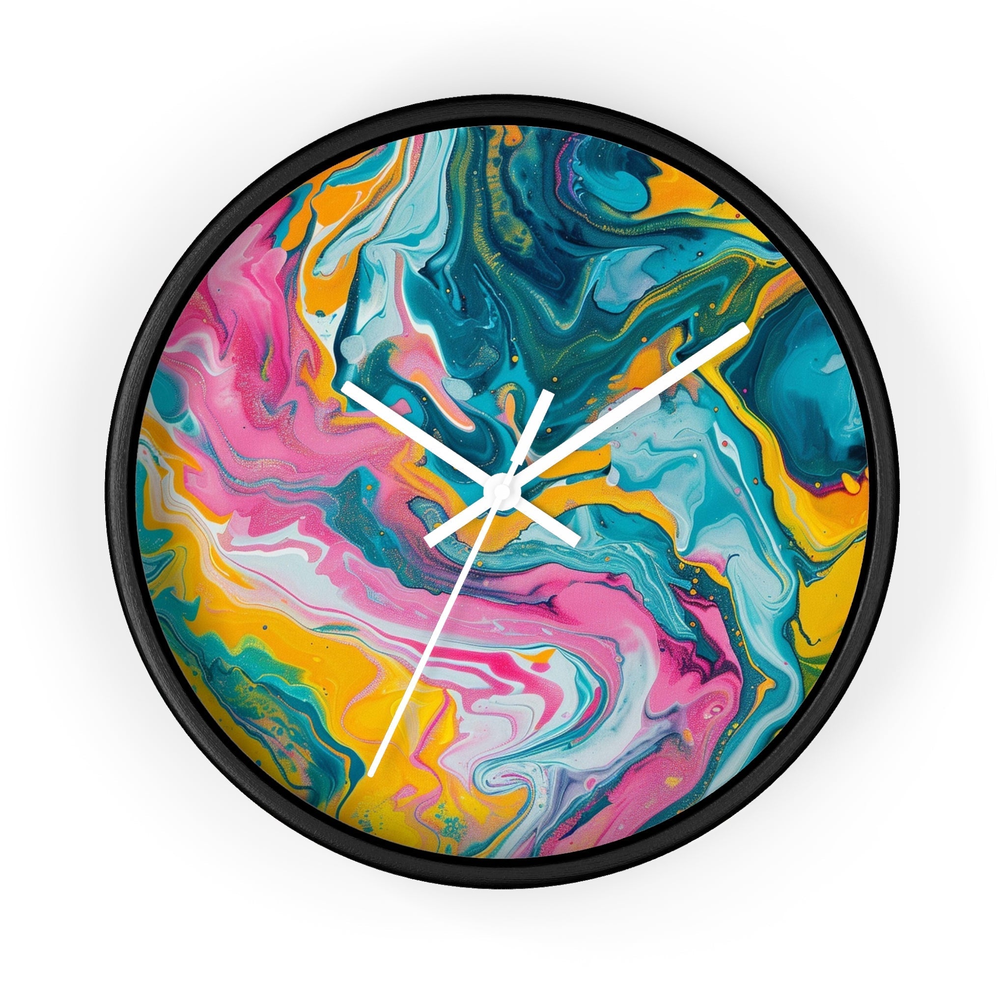 Copy of Wall Clock, Artsulli - Art is Long, Life is Short, Home Decor, Color, Black Base, Hands, White, Size, 10", 17162219175122595032