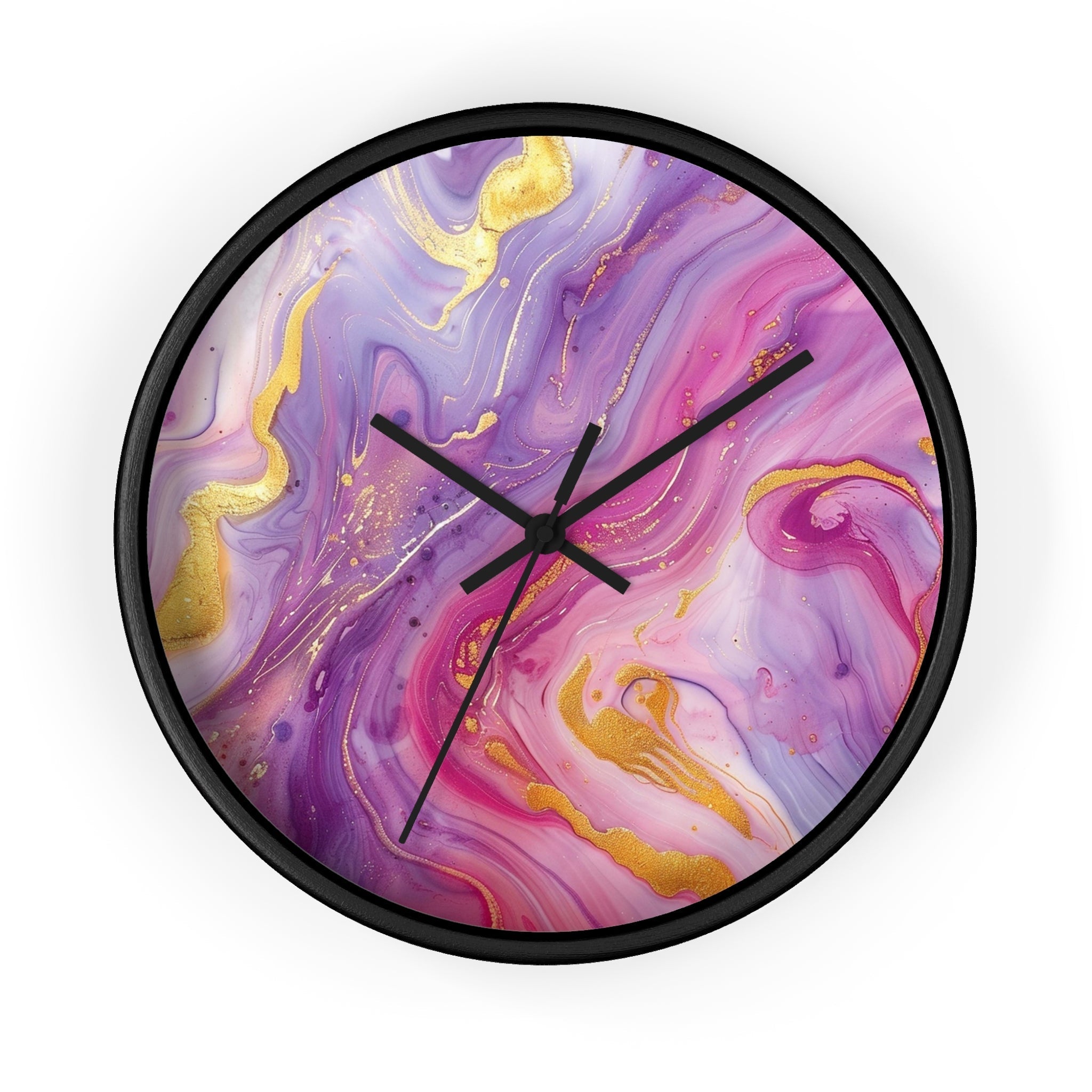 Copy of Wall Clock, Artsulli - Art is Long, Life is Short, Home Decor, Color, Black Base, Hands, Black, Size, 10", 11754868836842803334