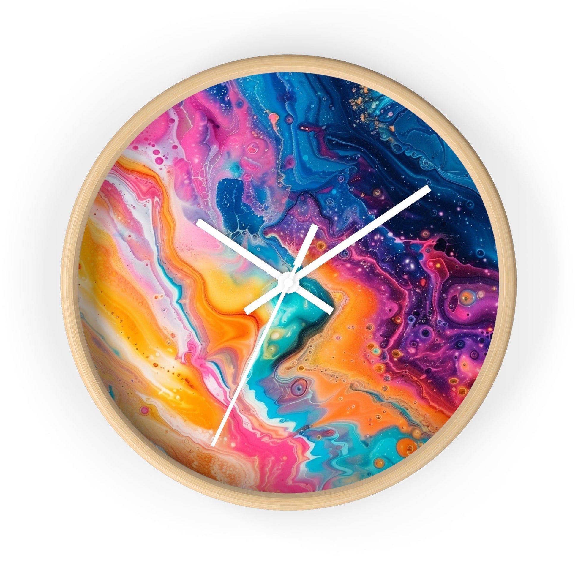 Copy of Wall Clock, Artsulli - Art is Long, Life is Short, Home Decor, Color, Wooden Base, Hands, White, Size, 10", 55197673853466074303