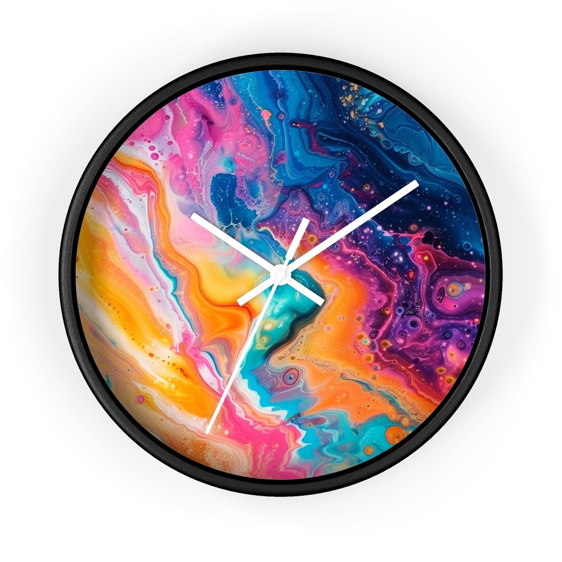 Copy of Wall Clock, Artsulli - Art is Long, Life is Short, Home Decor, Color, Black Base, Hands, White, Size, 10", 32033226193840082888
