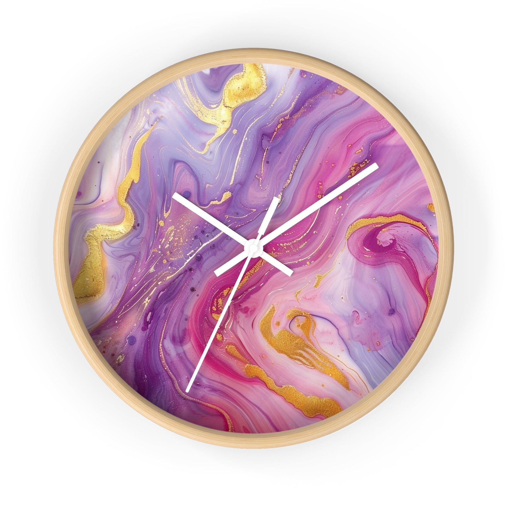 Copy of Wall Clock, Artsulli - Art is Long, Life is Short, Home Decor, Color, Wooden Base, Hands, White, Size, 10", 32954624508028976362