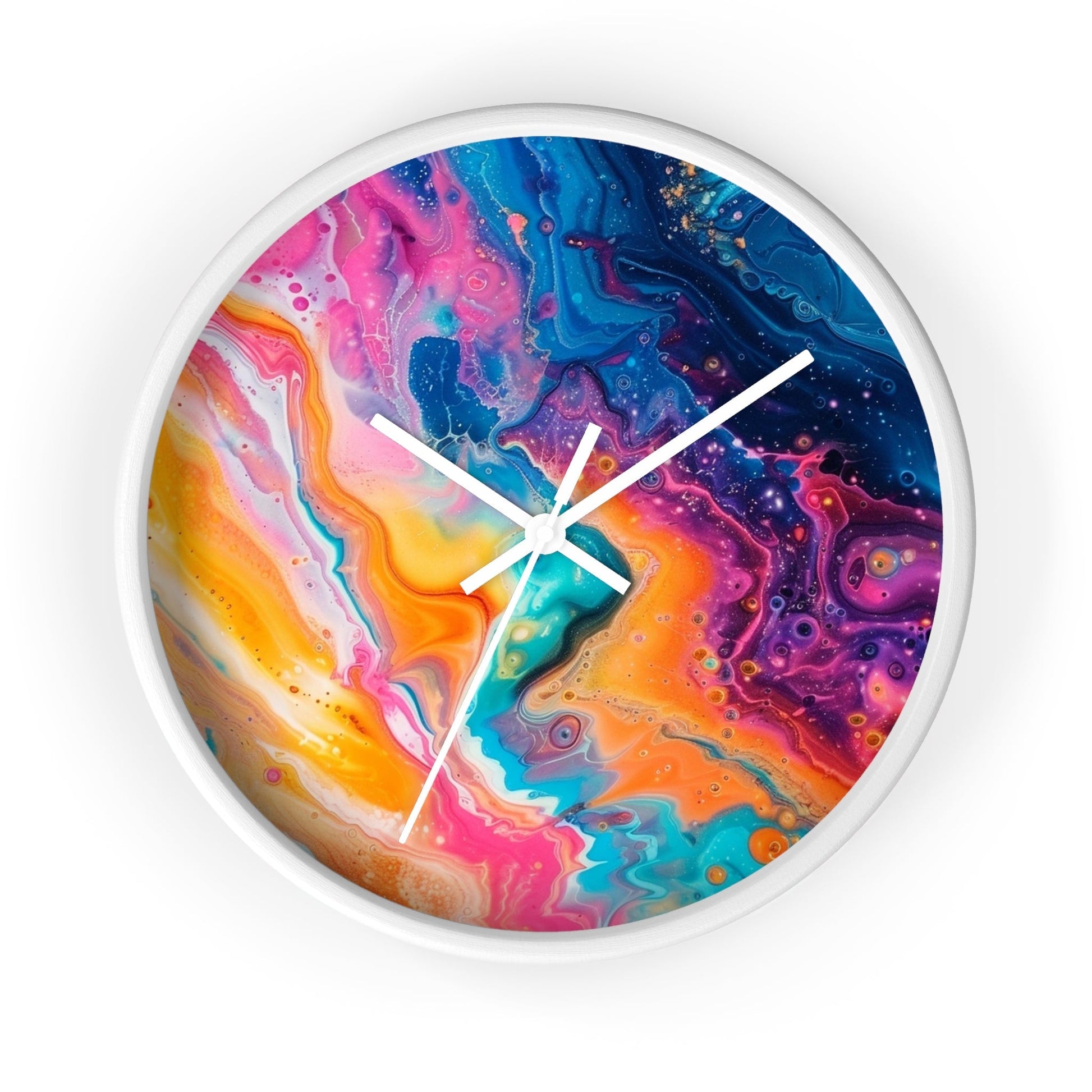 Copy of Wall Clock, Artsulli - Art is Long, Life is Short, Home Decor, Color, White Base, Hands, White, Size, 10", 23714165676518153155