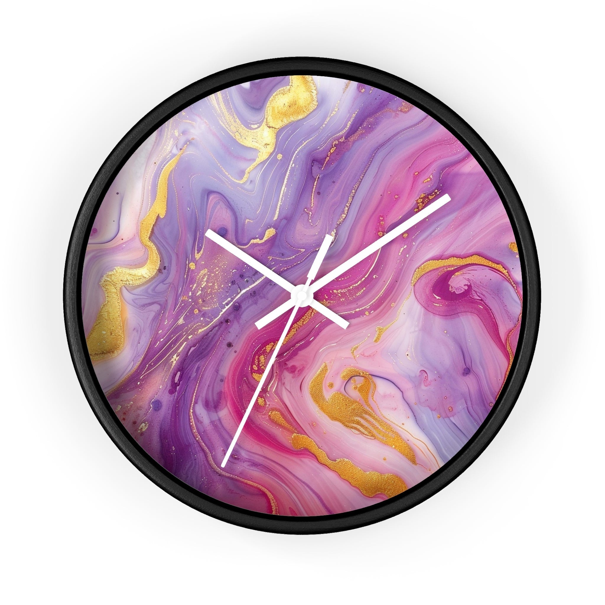 Copy of Wall Clock, Artsulli - Art is Long, Life is Short, Home Decor, Color, Black Base, Hands, White, Size, 10", 85642782369773991717