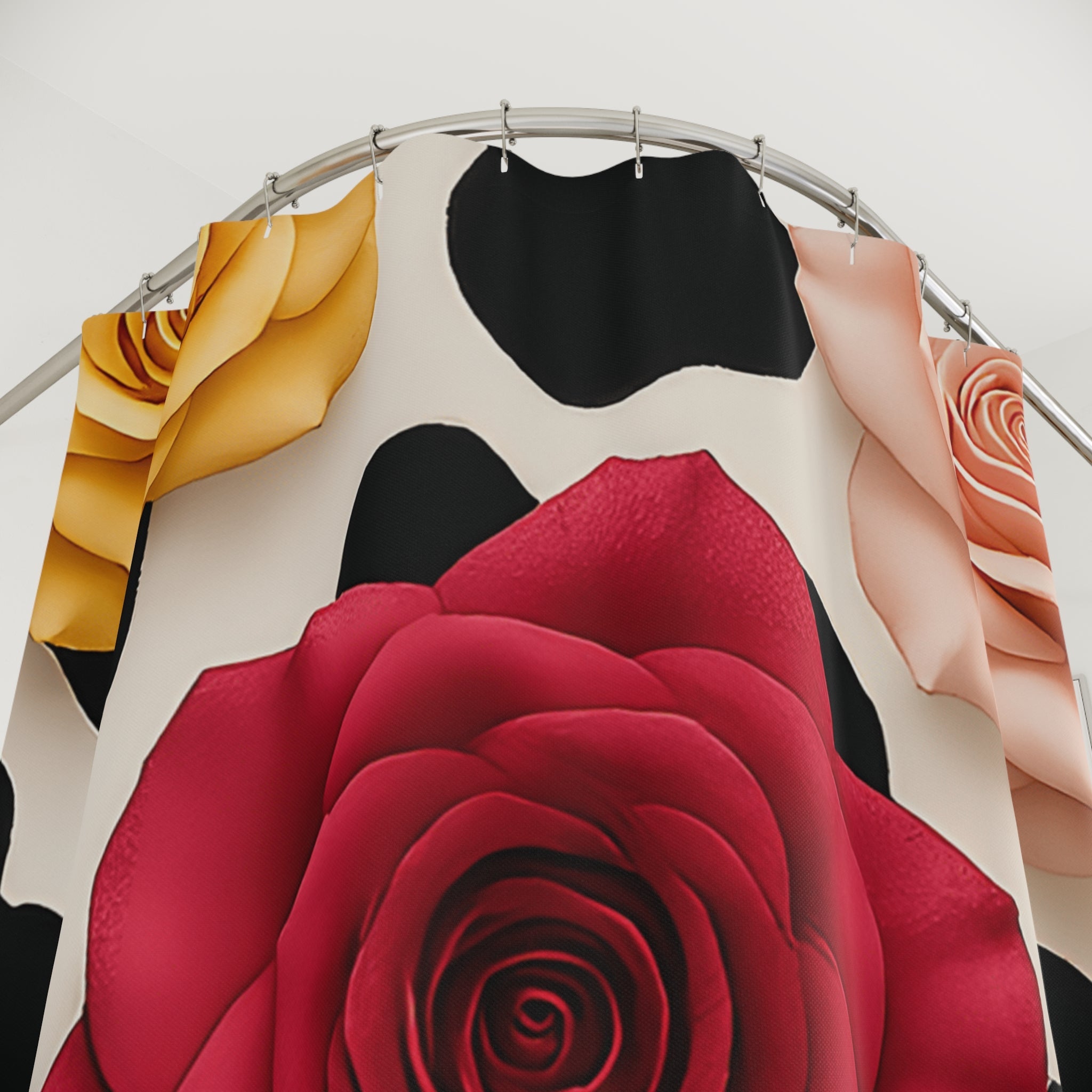 Cow Print and Roses Shower Curtain, Artsulli - Art is Long, Life is Short, Home Decor, , , , , , , 