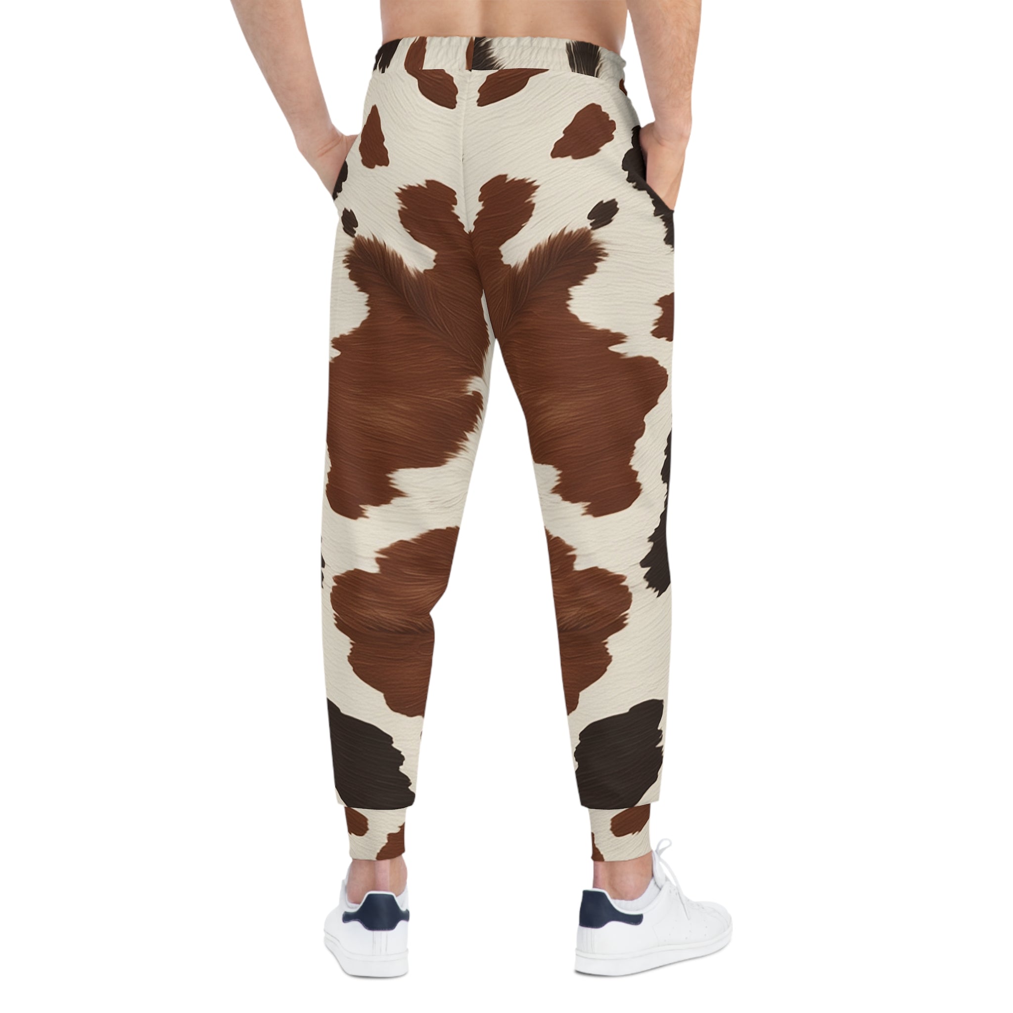 Cow Print Athletic Joggers, Artsulli - Art is Long, Life is Short, All Over Prints, , , , , , , 
