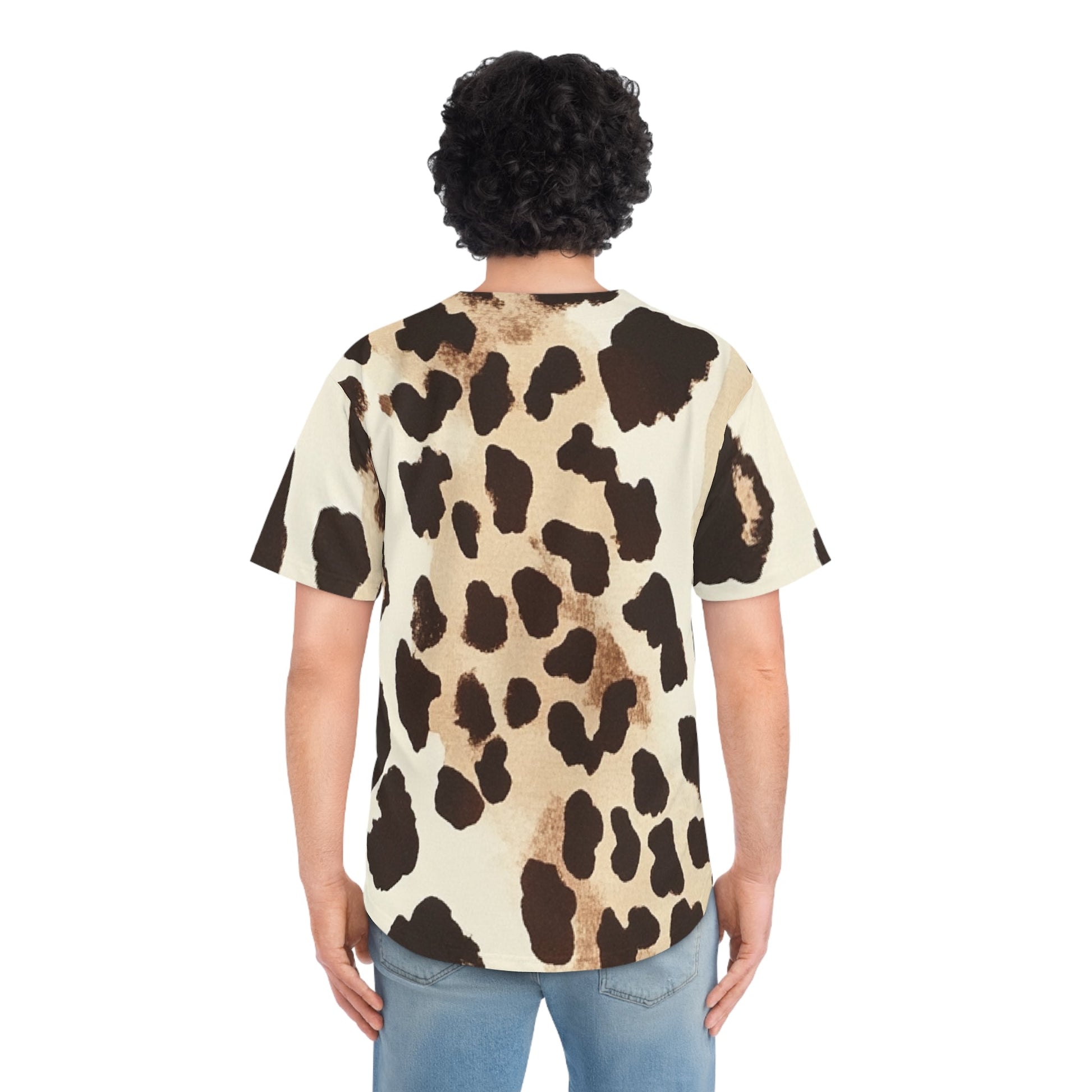 Printify Cow Print Baseball Jersey 2025