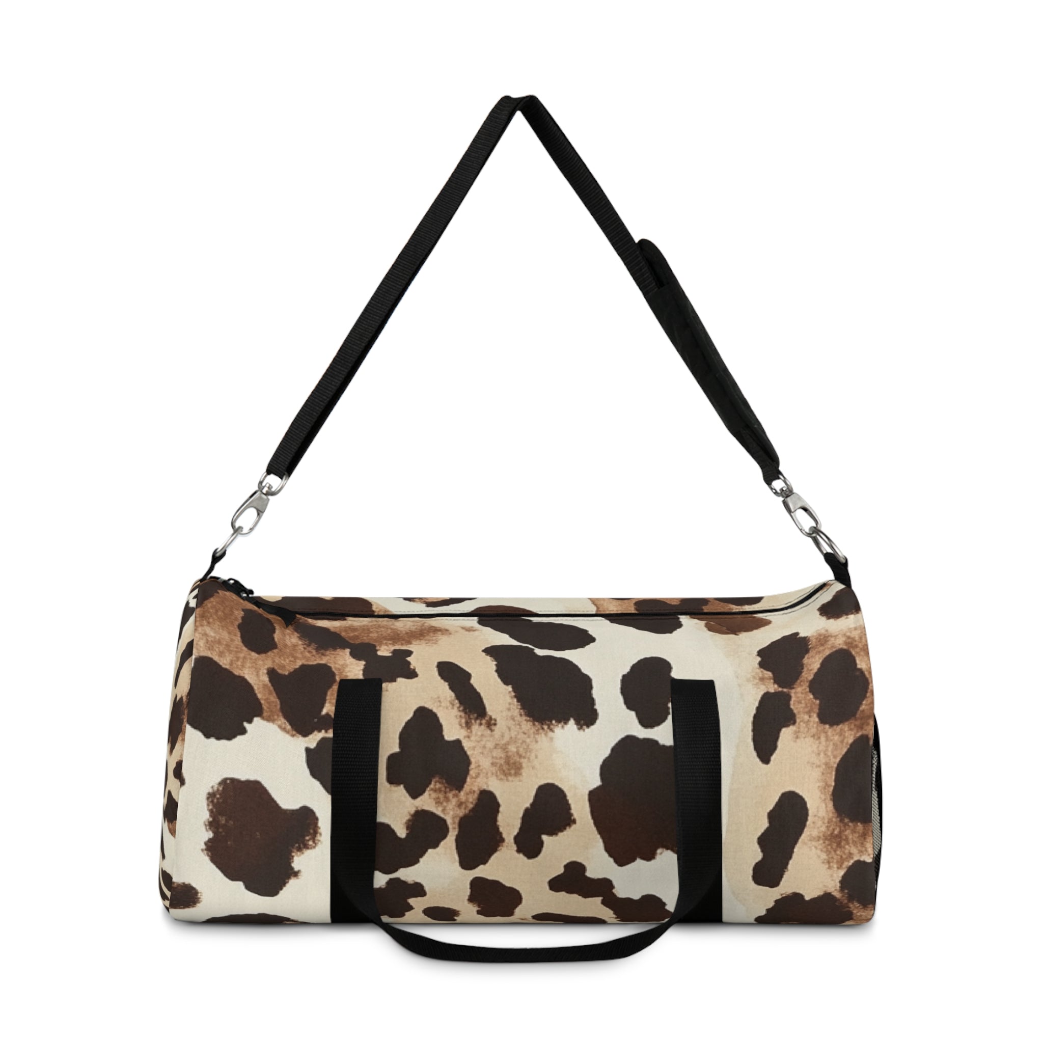 Cow Print Duffel Bags with Black Straps, Artsulli - Art is Long, Life is Short, Bags, , , , , , , 
