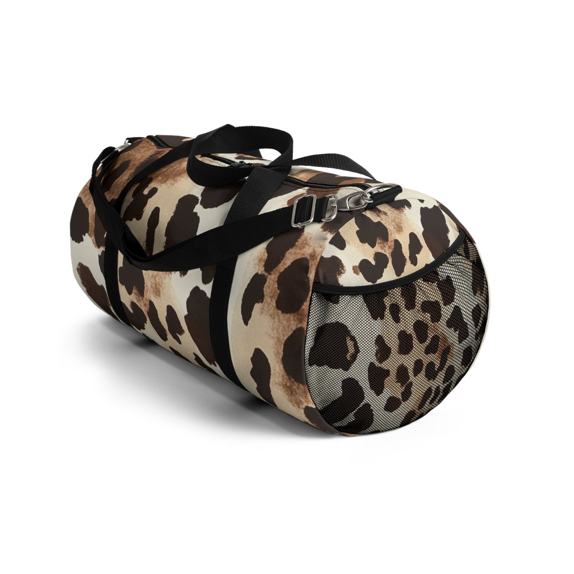 Cow Print Duffel Bags with Black Straps, Artsulli - Art is Long, Life is Short, Bags, , , , , , , 