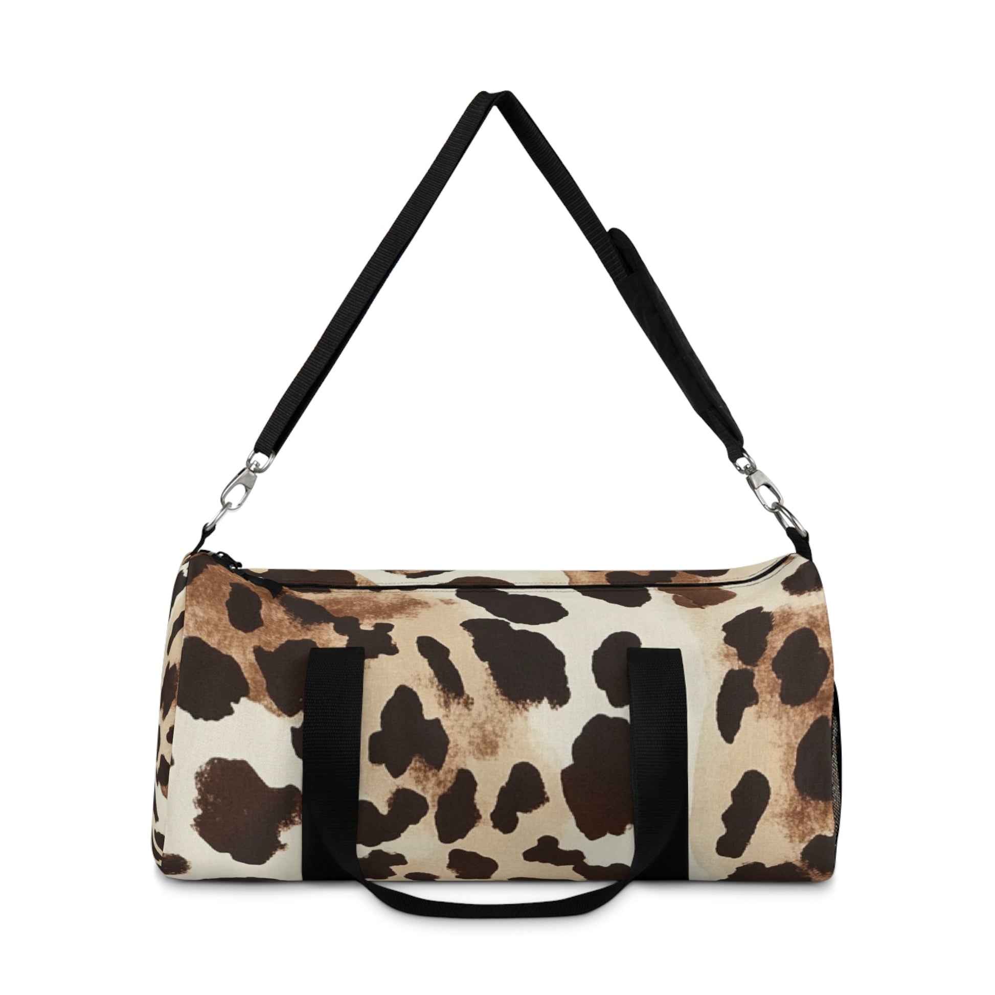 Cow Print Duffel Bags with Black Straps, Artsulli - Art is Long, Life is Short, Bags, , , , , , , 