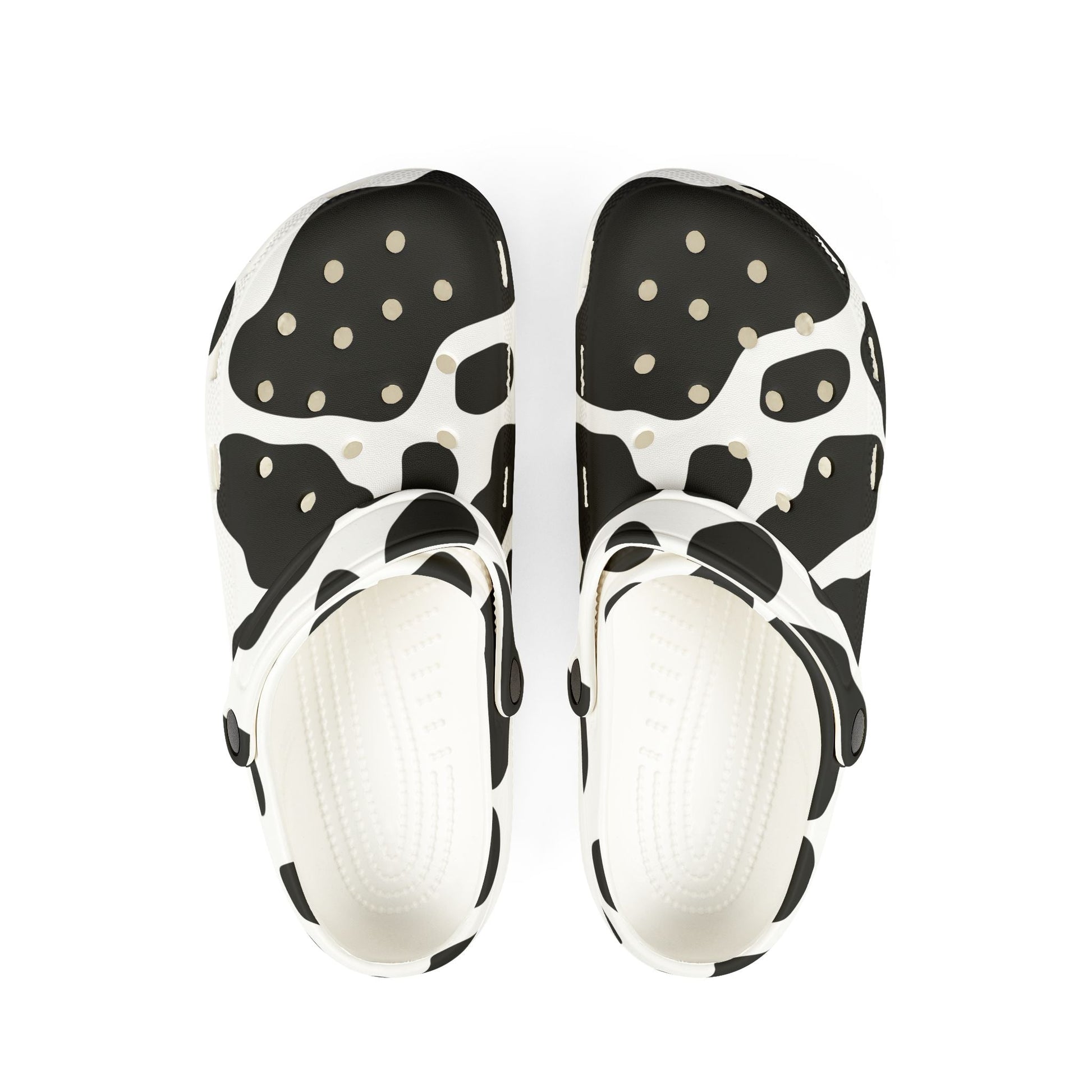 Cow Print EVA Foam Clogs, Artsulli - Art is Long, Life is Short, Shoes, Size, US 6 (Women's), Color, White, , , 30673836576293509953