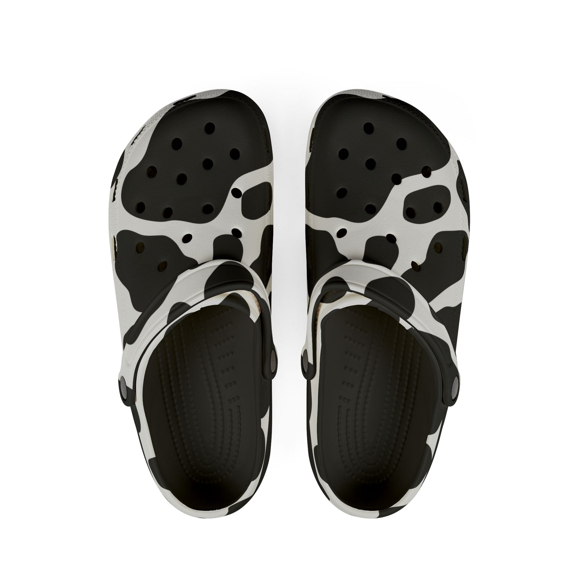 Cow Print EVA Foam Clogs, Artsulli - Art is Long, Life is Short, Shoes, Size, US 6 (Women's), Color, Black, , , 22018325048032780379