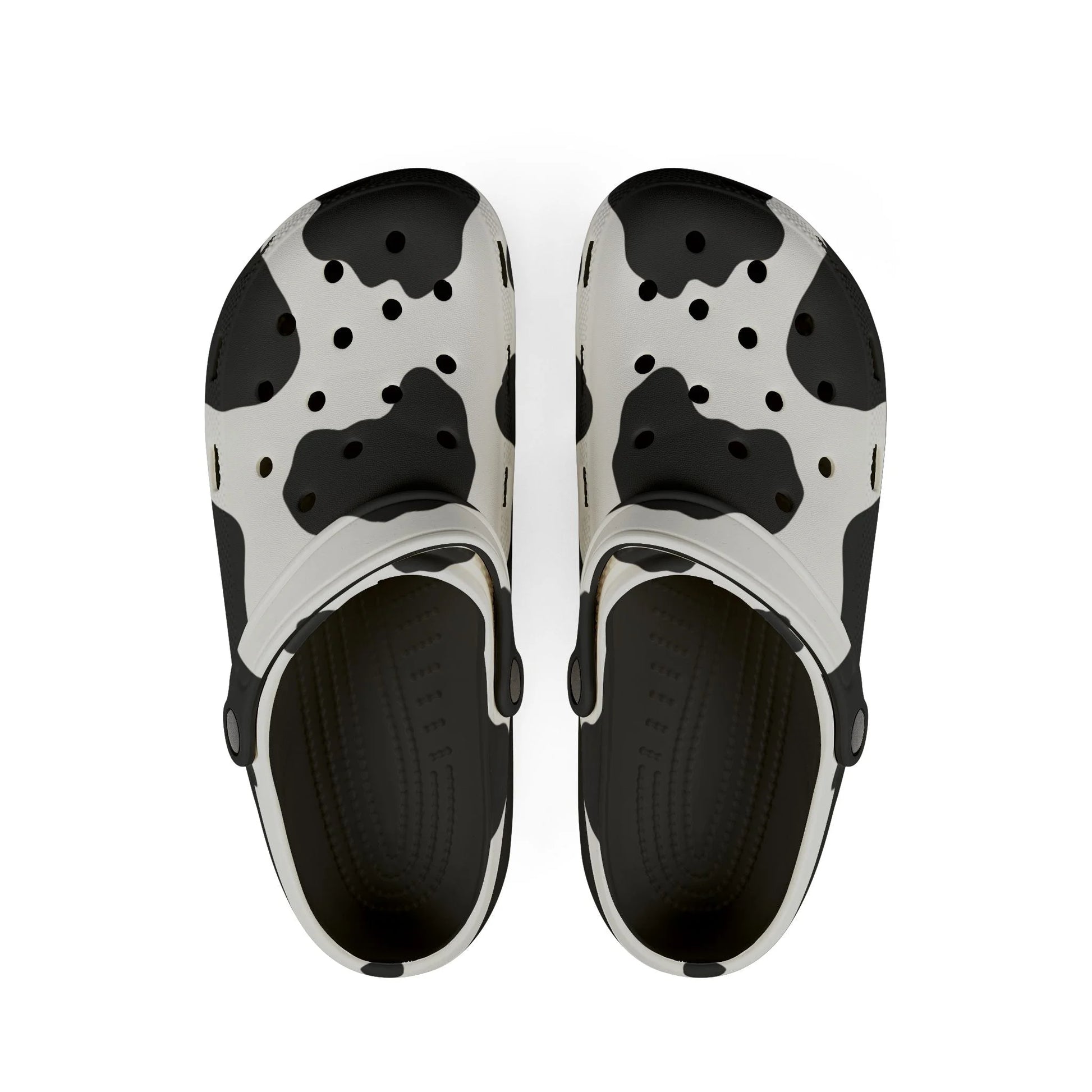 Cow Print EVA Foam Clogs with Illustration Printed Design, Artsulli - Art is Long, Life is Short, Shoes, Size, US 6 (Women's), Color, Black, , , 22215169272551958006