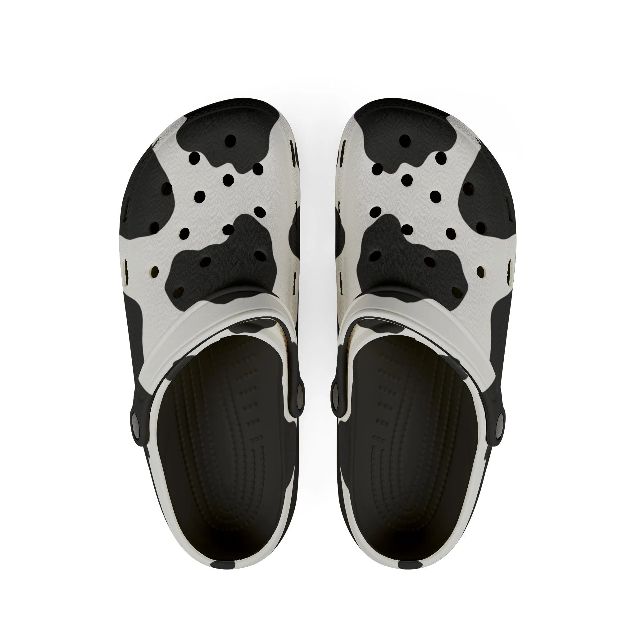 Cow Print EVA Foam Clogs with Illustration Printed Design, Artsulli - Art is Long, Life is Short, Shoes, Size, US 6 (Women's), Color, Black, , , 22215169272551958006