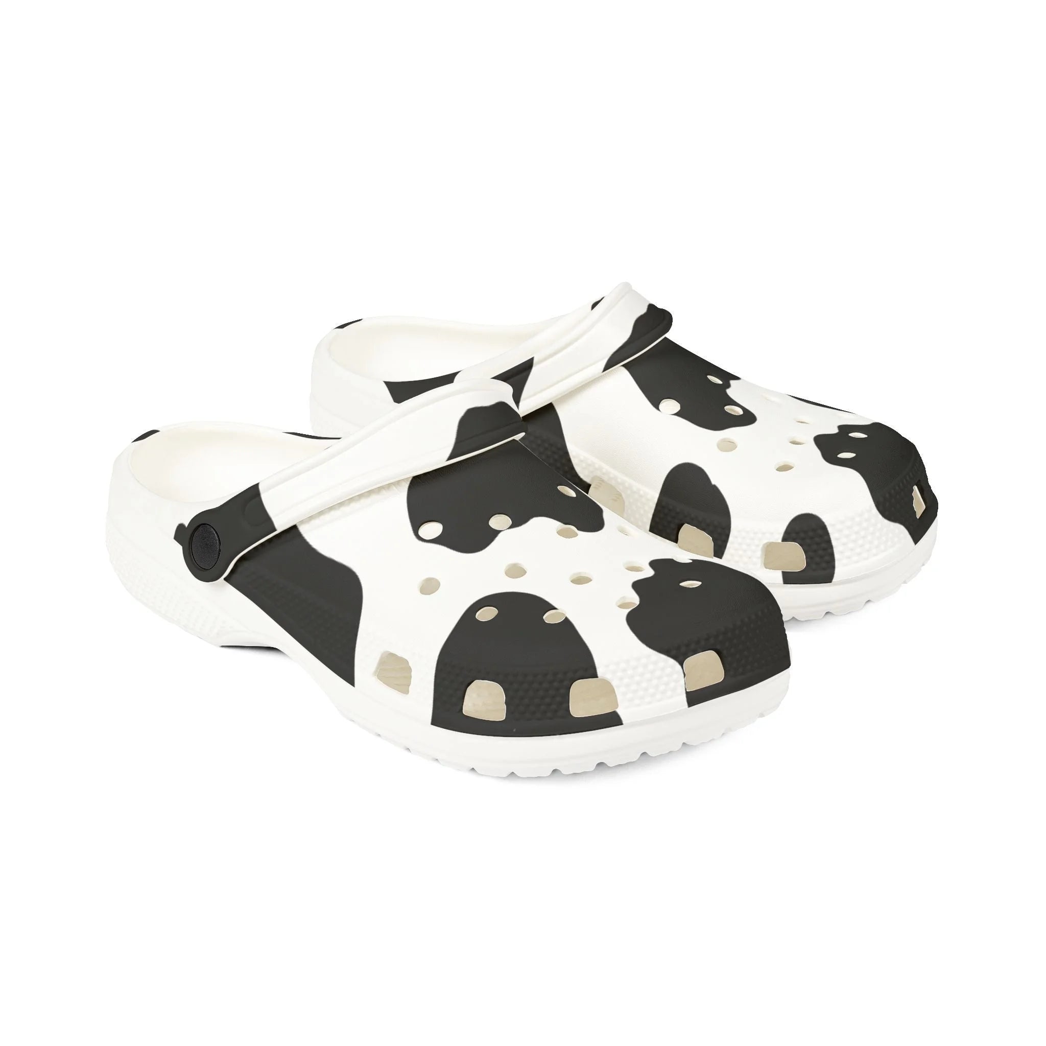 Cow Print EVA Foam Clogs with Illustration Printed Design, Artsulli - Art is Long, Life is Short, Shoes, , , , , , , 