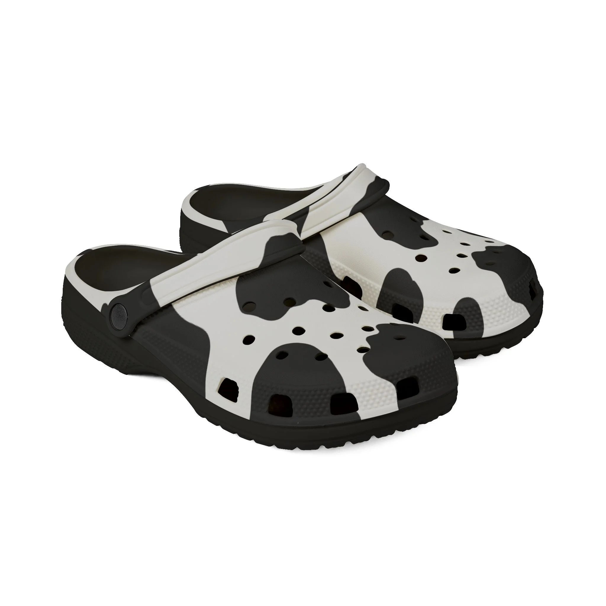 Cow Print EVA Foam Clogs with Illustration Printed Design, Artsulli - Art is Long, Life is Short, Shoes, , , , , , , 