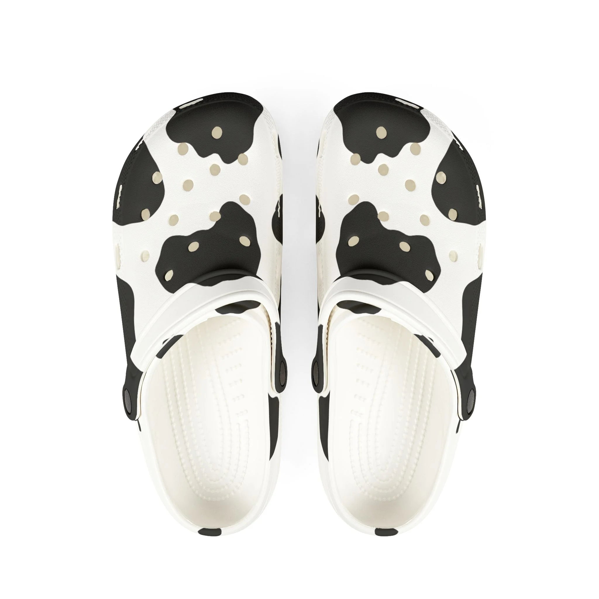 Cow Print EVA Foam Clogs with Illustration Printed Design, Artsulli - Art is Long, Life is Short, Shoes, Size, US 6 (Women's), Color, White, , , 19031124688237243836