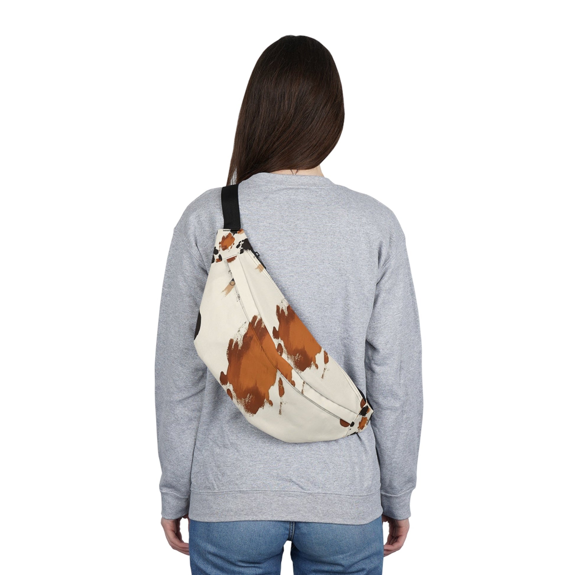Cow Print Fanny Pack, Artsulli - Art is Long, Life is Short, Bags, , , , , , , 