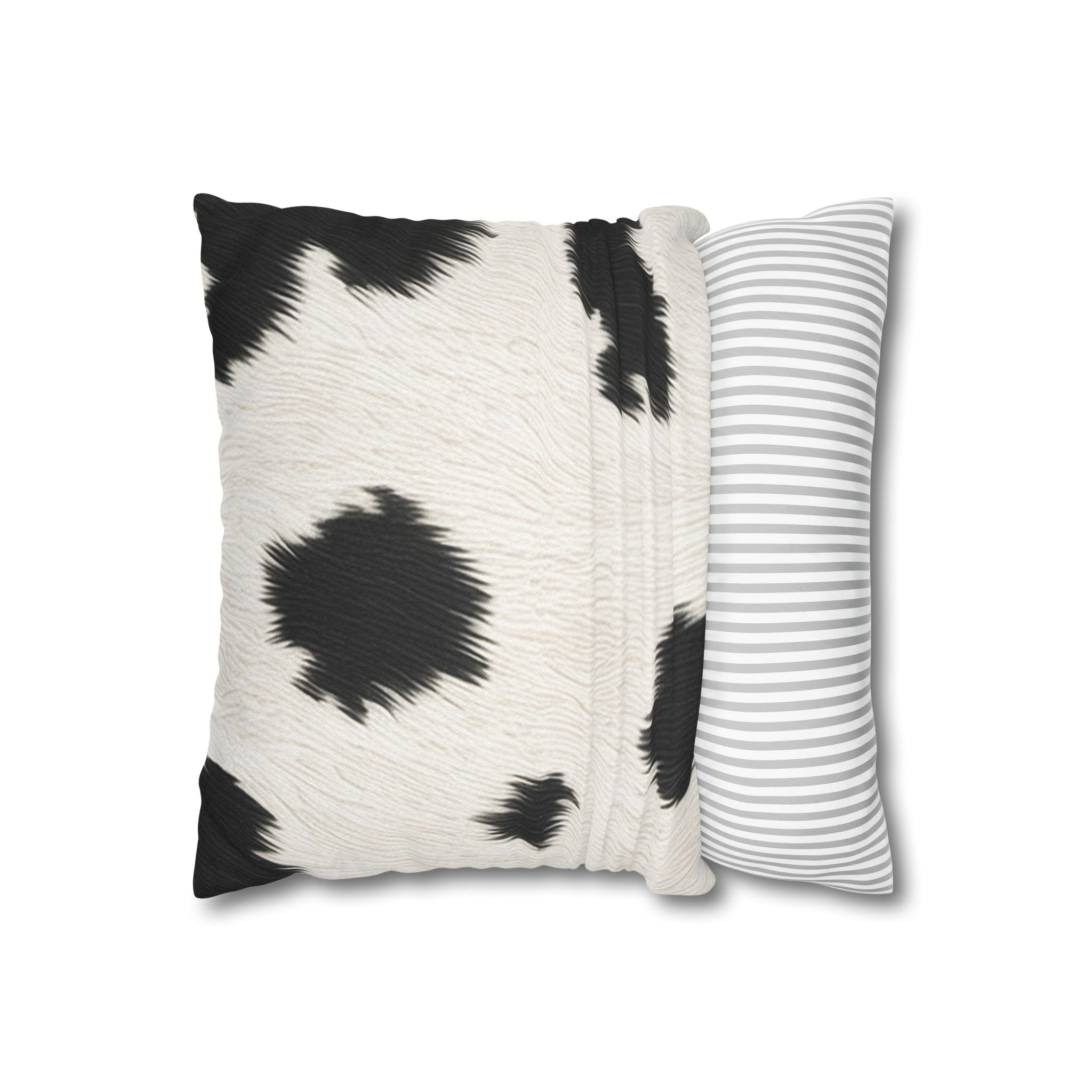 Cow Print Faux Fur Throw Pillowcase, Artsulli - Art is Long, Life is Short, Home Decor, , , , , , , 