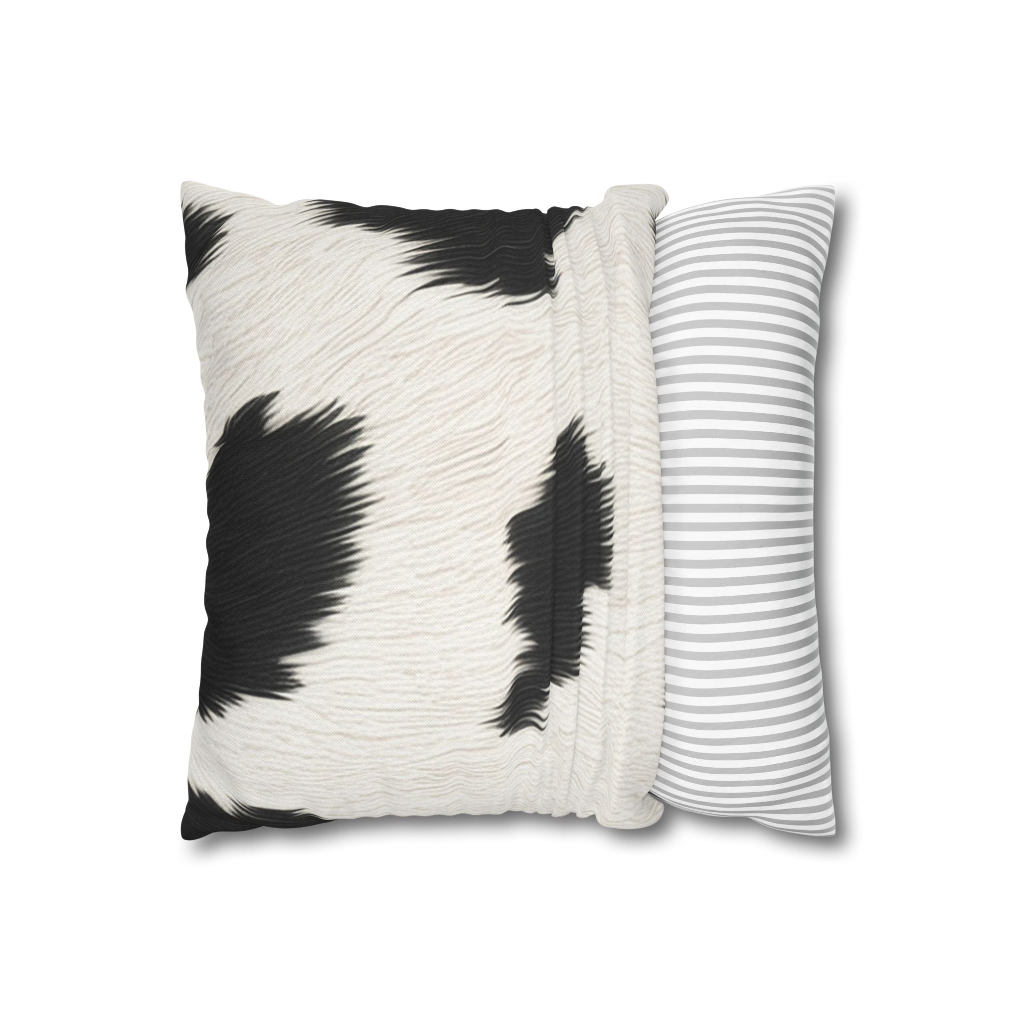 Cow Print Faux Fur Throw Pillowcase, Artsulli - Art is Long, Life is Short, Home Decor, , , , , , , 