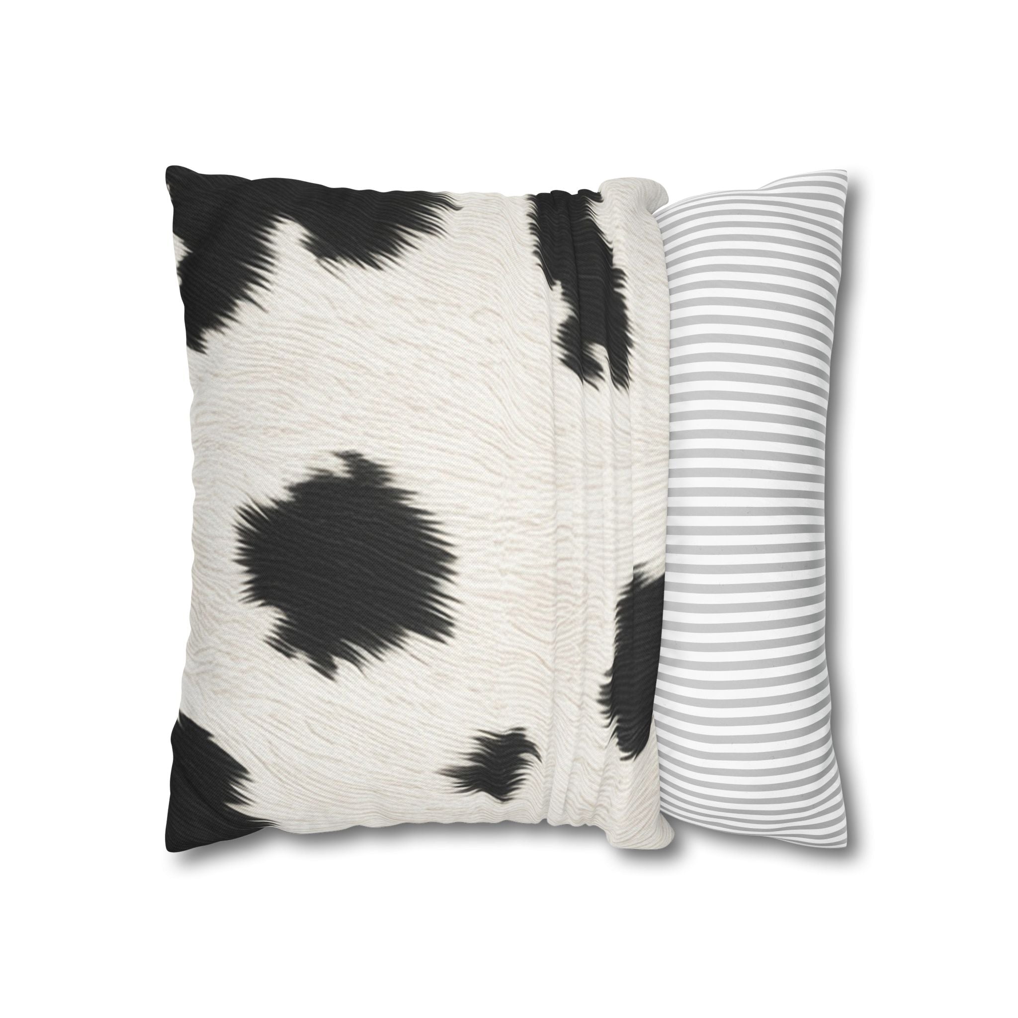 Cow Print Faux Fur Throw Pillowcase, Artsulli - Art is Long, Life is Short, Home Decor, , , , , , , 
