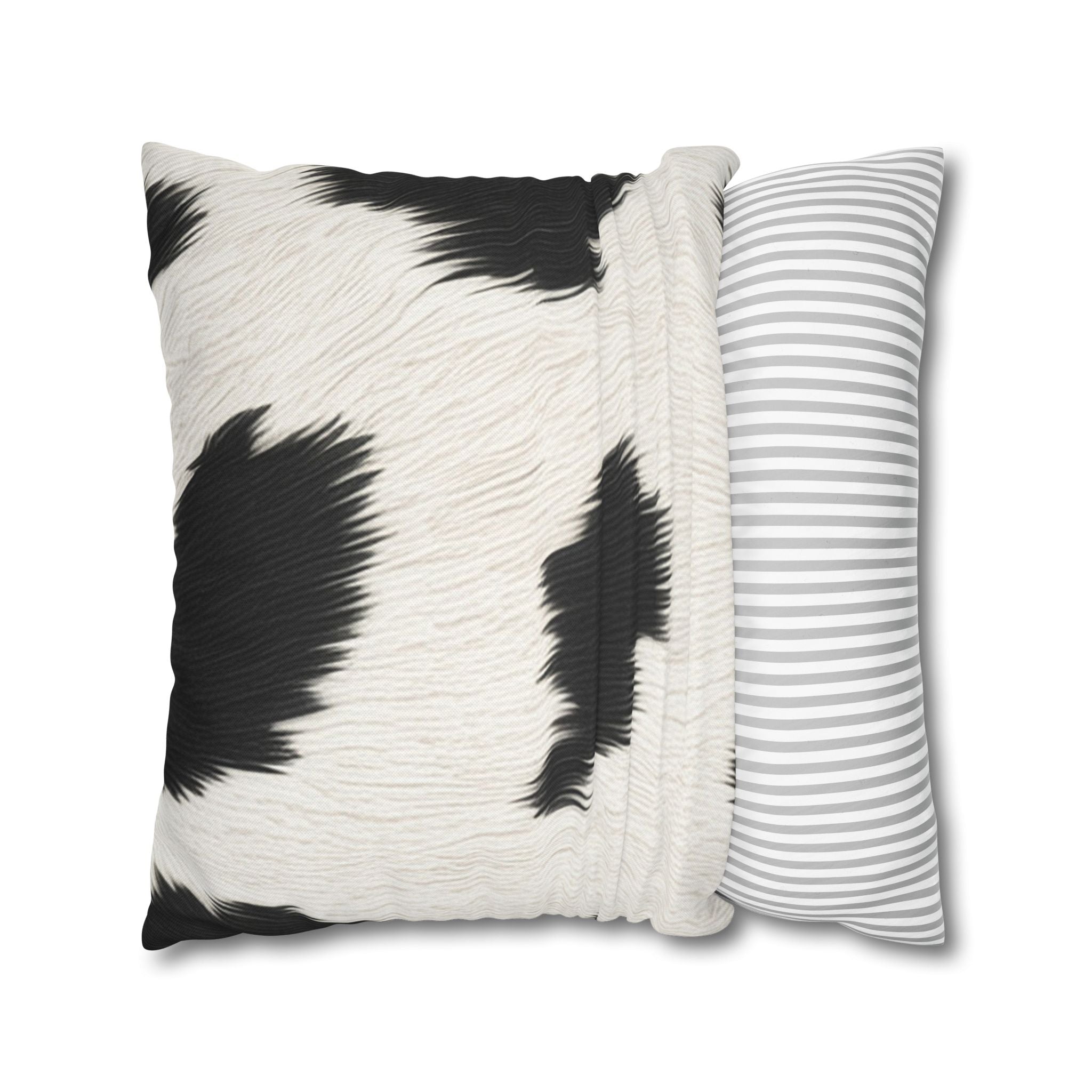 Cow Print Faux Fur Throw Pillowcase, Artsulli - Art is Long, Life is Short, Home Decor, , , , , , , 