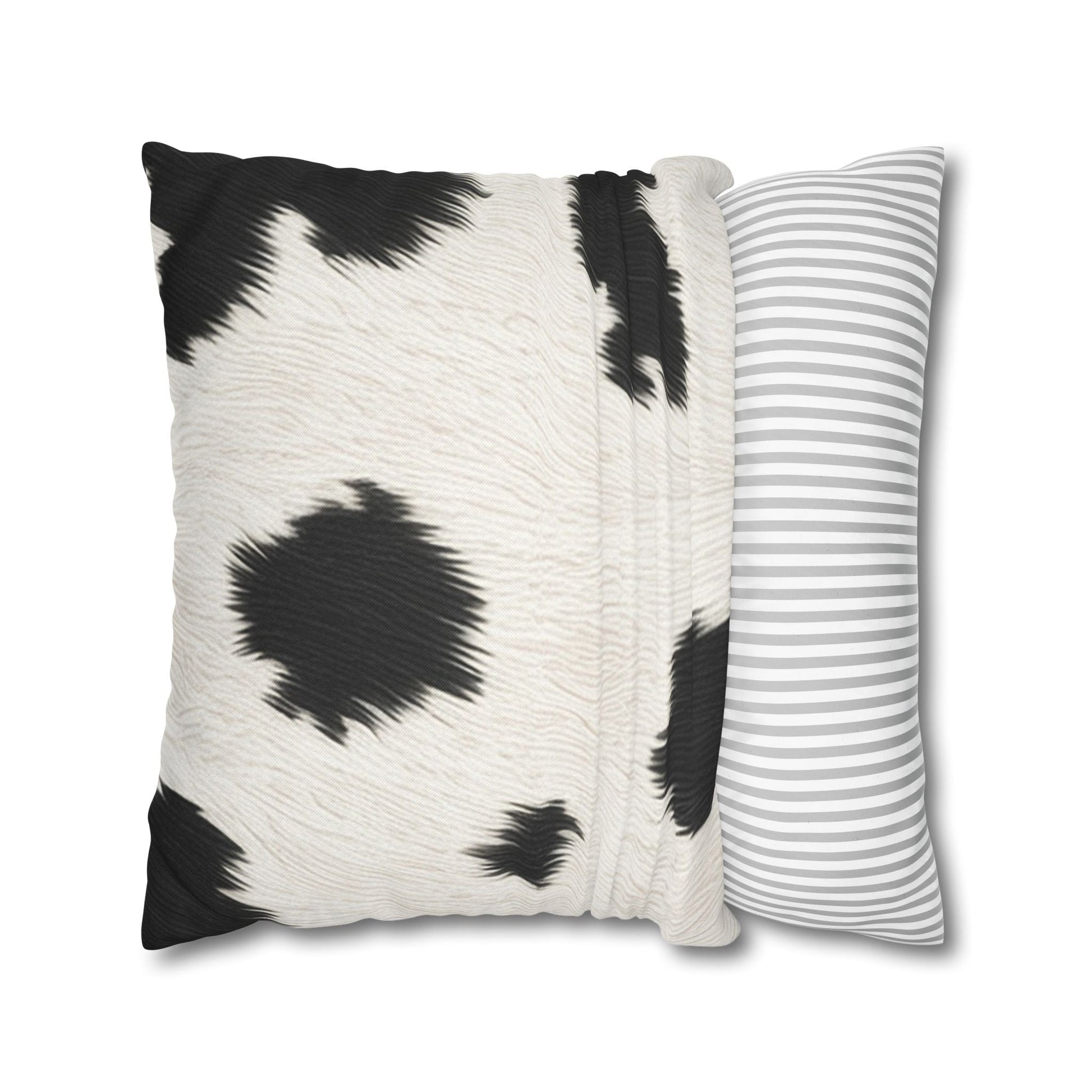 Cow Print Faux Fur Throw Pillowcase, Artsulli - Art is Long, Life is Short, Home Decor, , , , , , , 