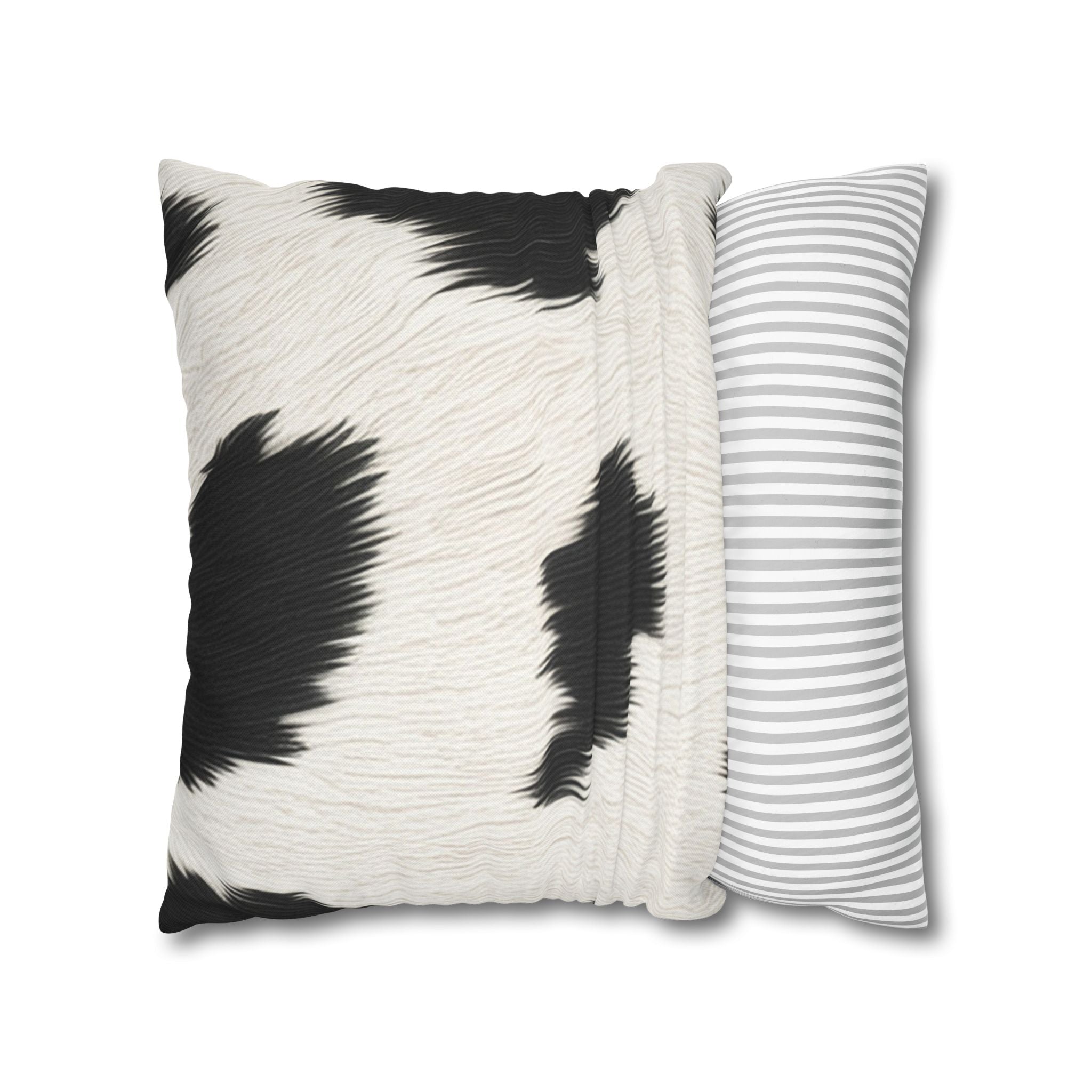 Cow Print Faux Fur Throw Pillowcase, Artsulli - Art is Long, Life is Short, Home Decor, , , , , , , 