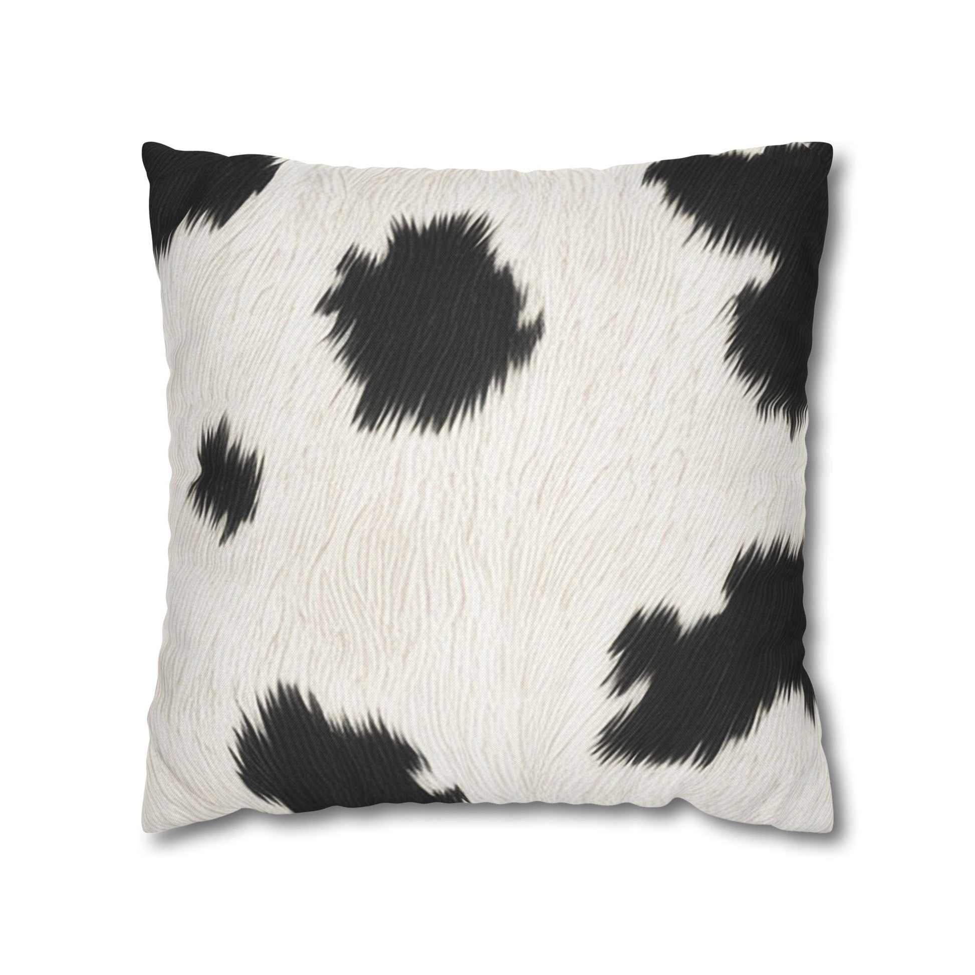 Cow Print Faux Fur Throw Pillowcase, Artsulli - Art is Long, Life is Short, Home Decor, Size, 18" × 18", , , , , 33771680309536289527