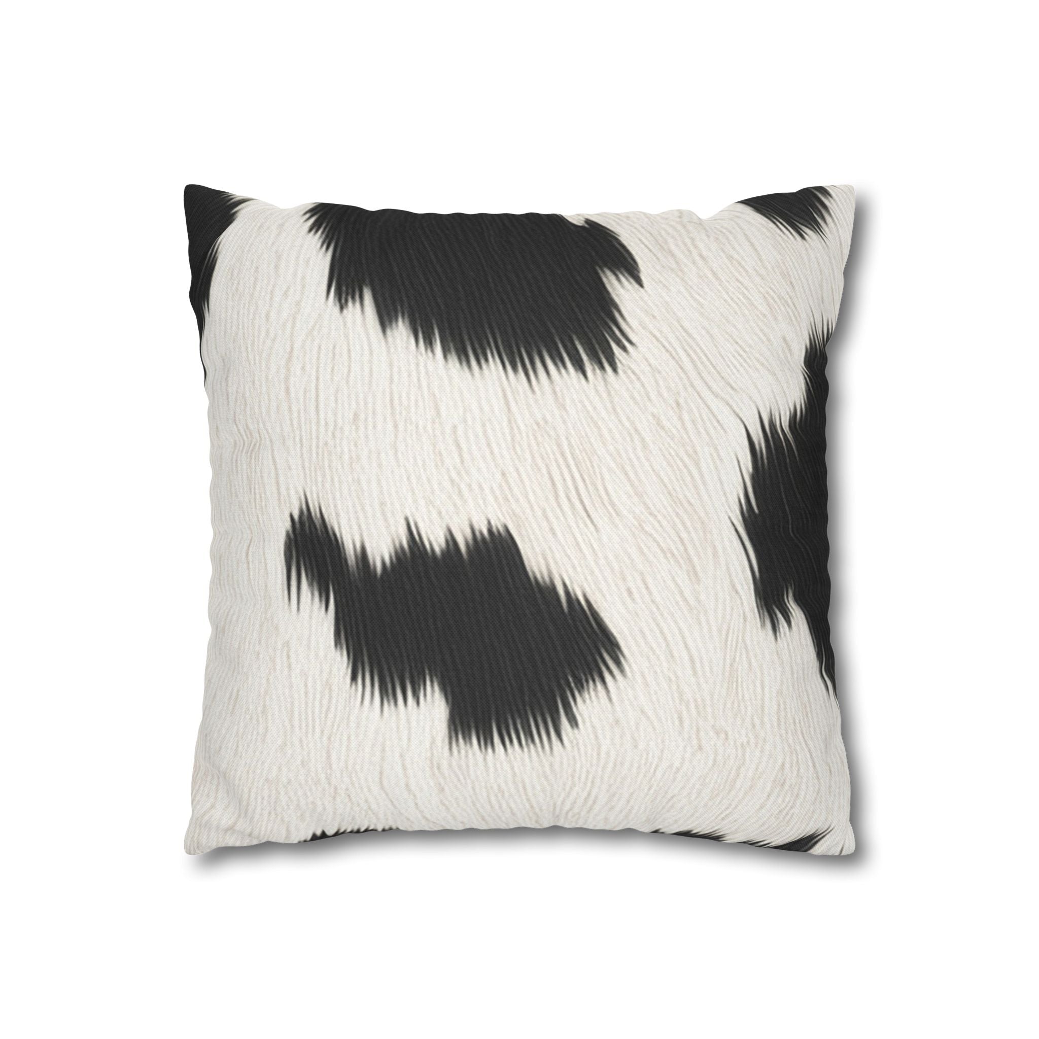 Cow Print Faux Fur Throw Pillowcase, Artsulli - Art is Long, Life is Short, Home Decor, , , , , , , 