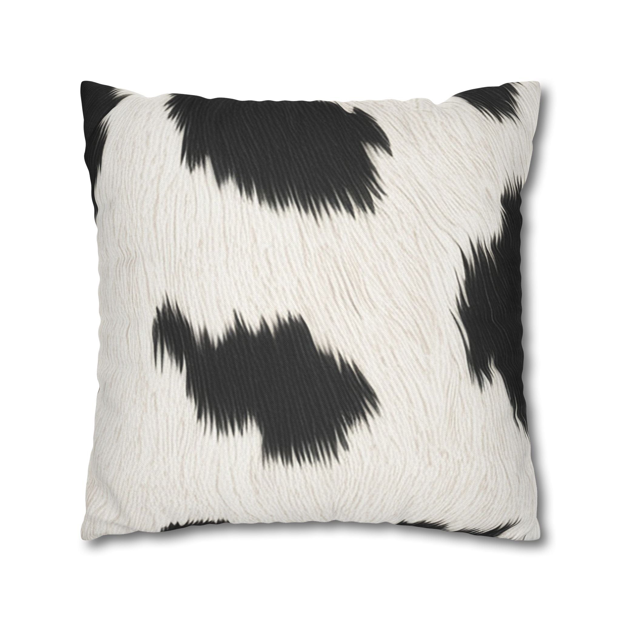 Cow Print Faux Fur Throw Pillowcase, Artsulli - Art is Long, Life is Short, Home Decor, , , , , , , 