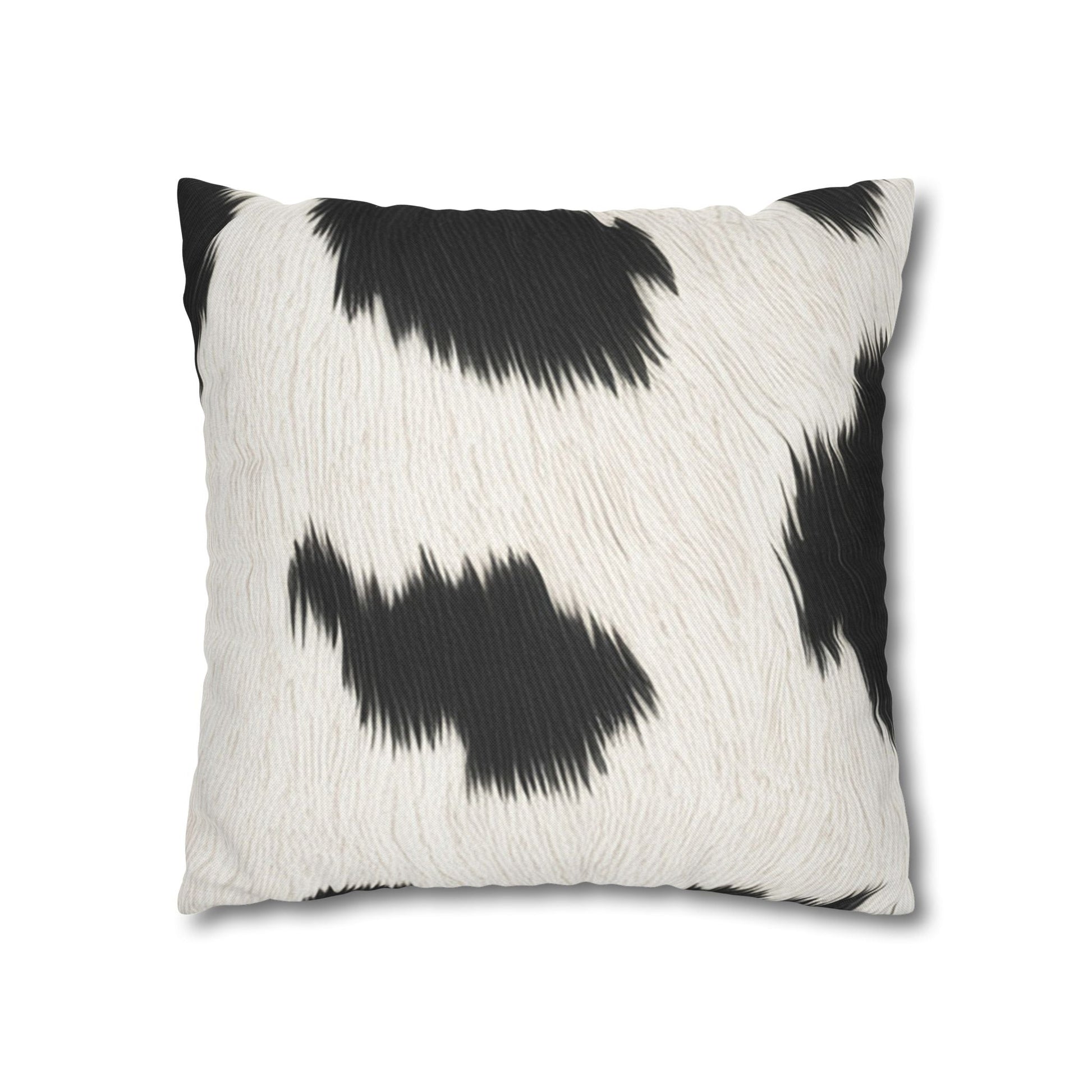Cow Print Faux Fur Throw Pillowcase, Artsulli - Art is Long, Life is Short, Home Decor, , , , , , , 