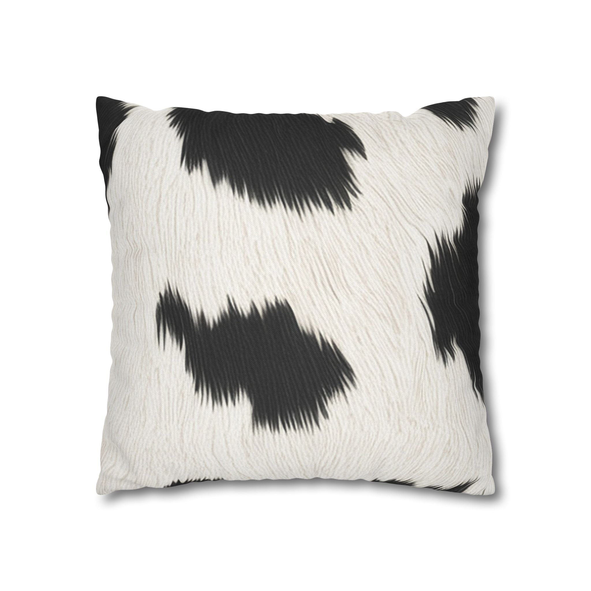 Cow Print Faux Fur Throw Pillowcase, Artsulli - Art is Long, Life is Short, Home Decor, , , , , , , 