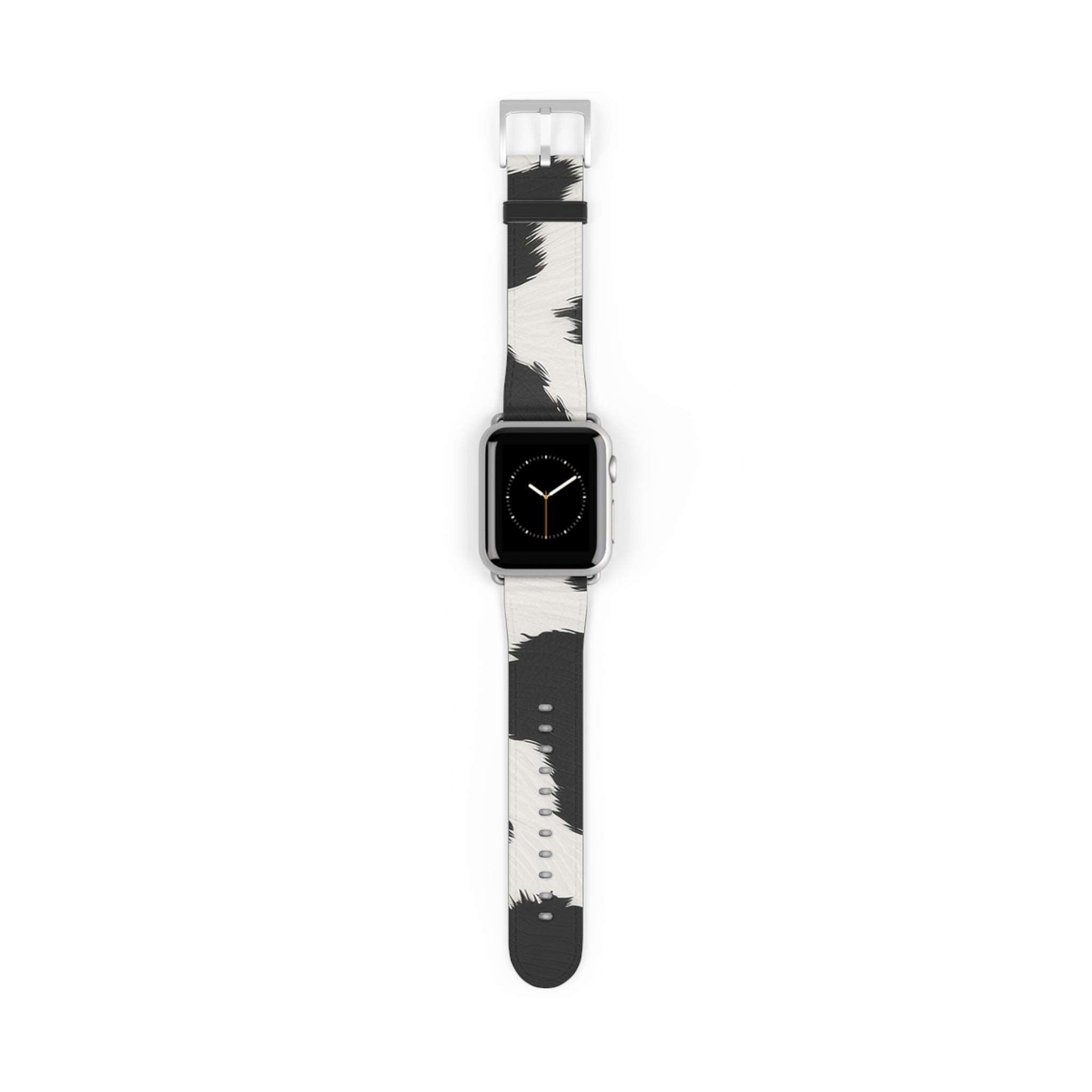 Cow Print Faux Leather Apple Watch Band, Artsulli - Art is Long, Life is Short, Accessories, Size, 38 - 41 mm, Color, Silver Matte, , , 40838626914852978621